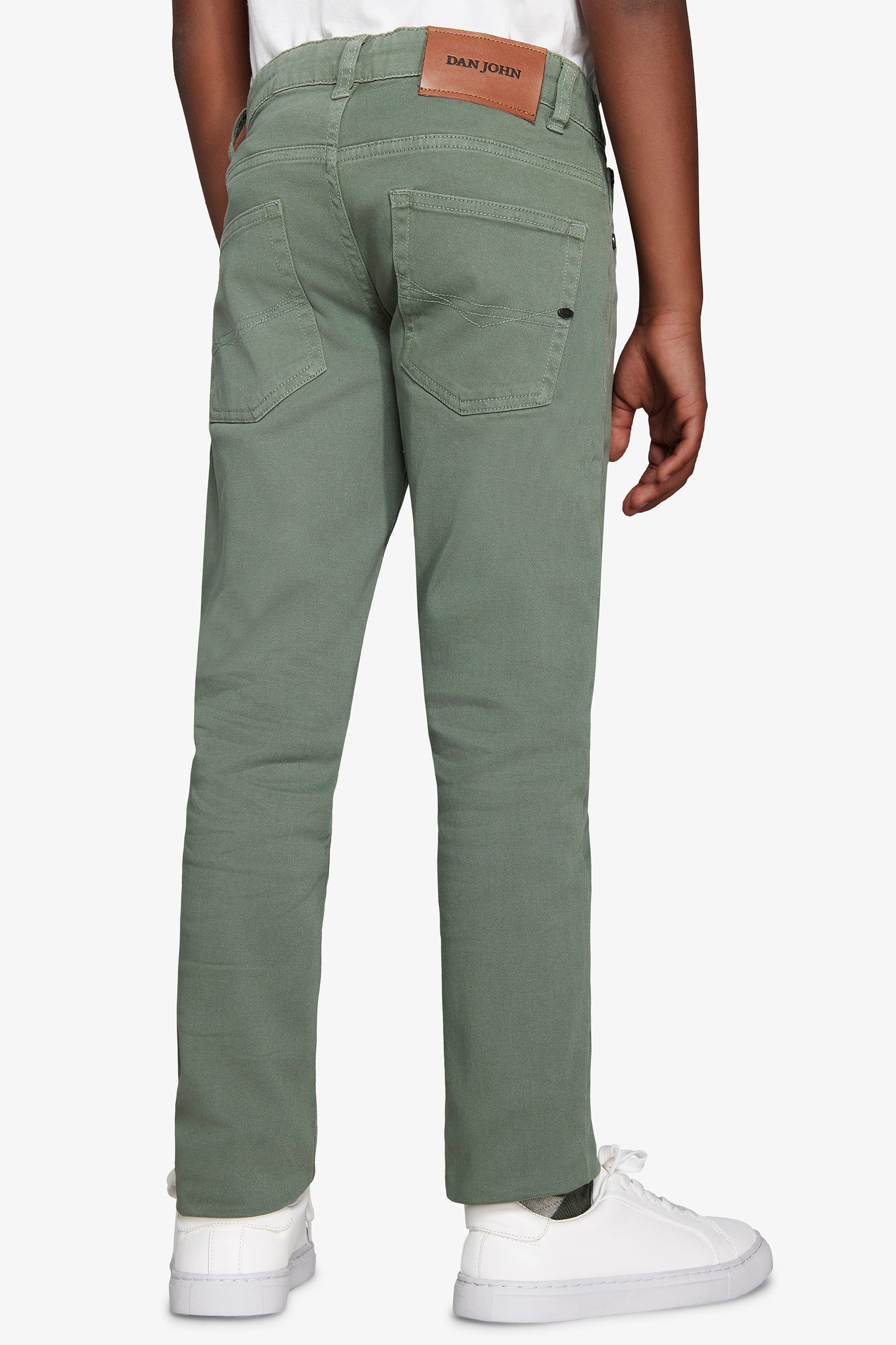 Pantaloni 5 tasche verde Kids-Dan John