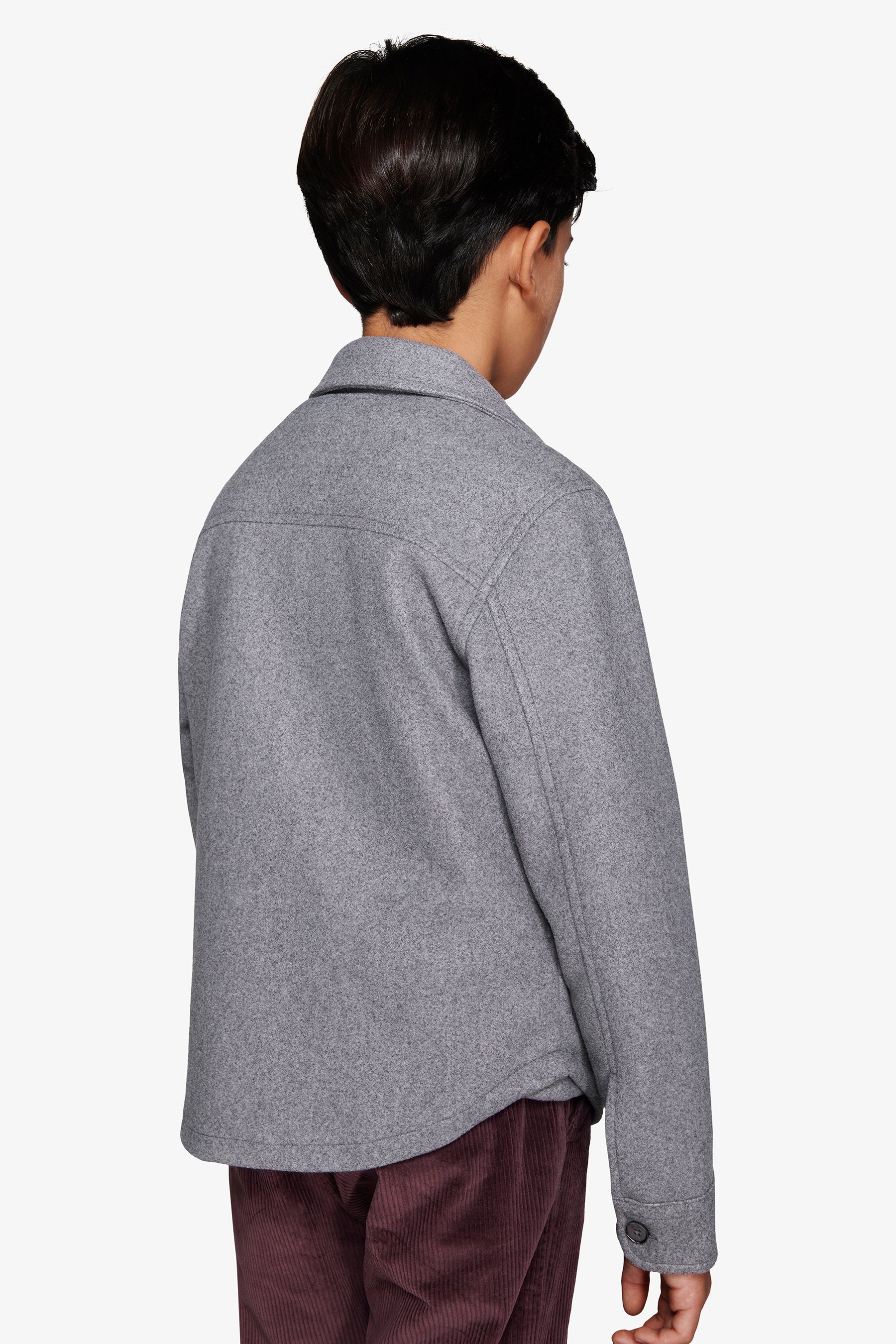 Overshirt effetto flanella grigio medio Kids
