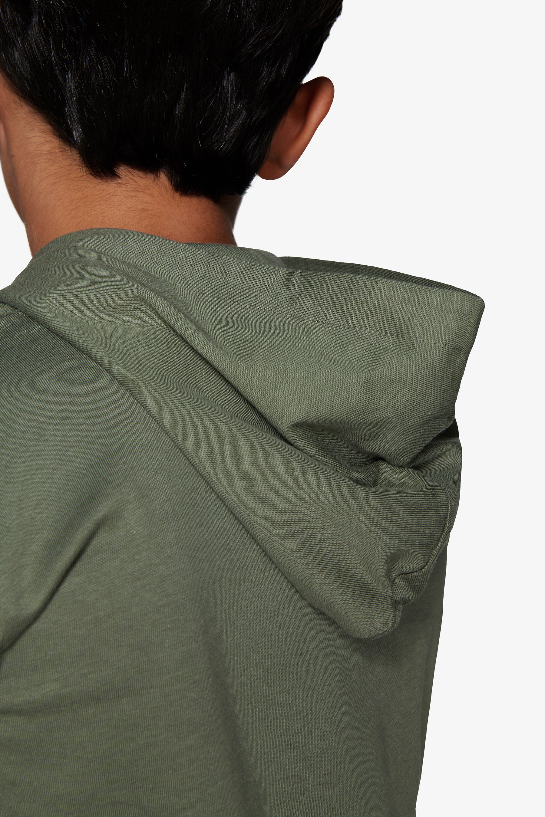 KIDS Green embroidered  jersey hoodie