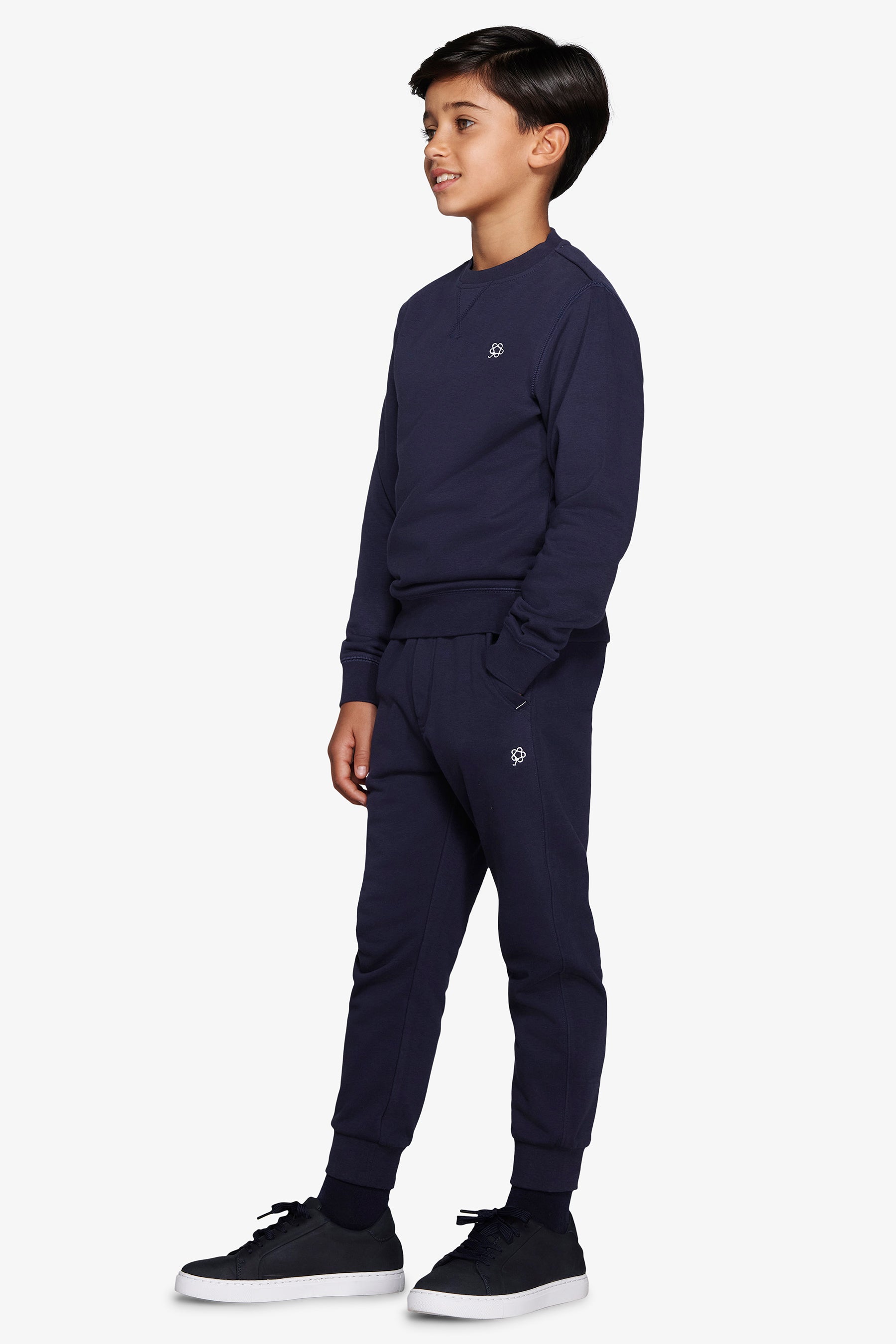 KIDS Blue basic crewneck sweater