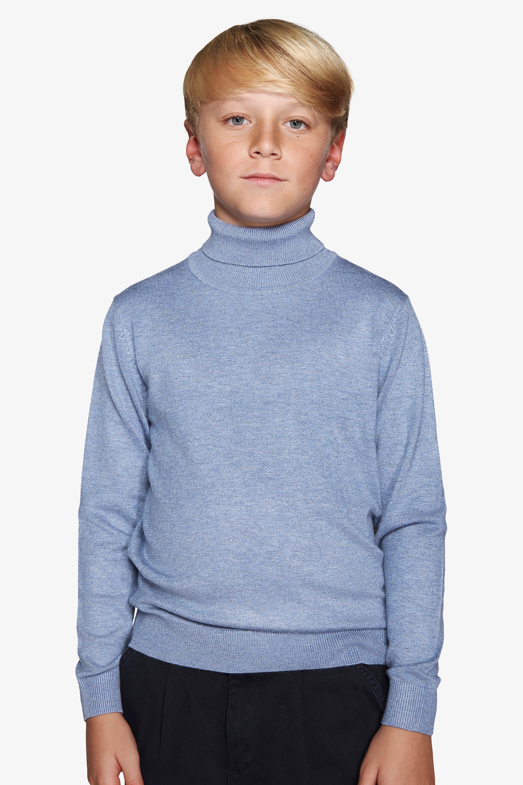 Maglia dolcevita basic celeste Kids