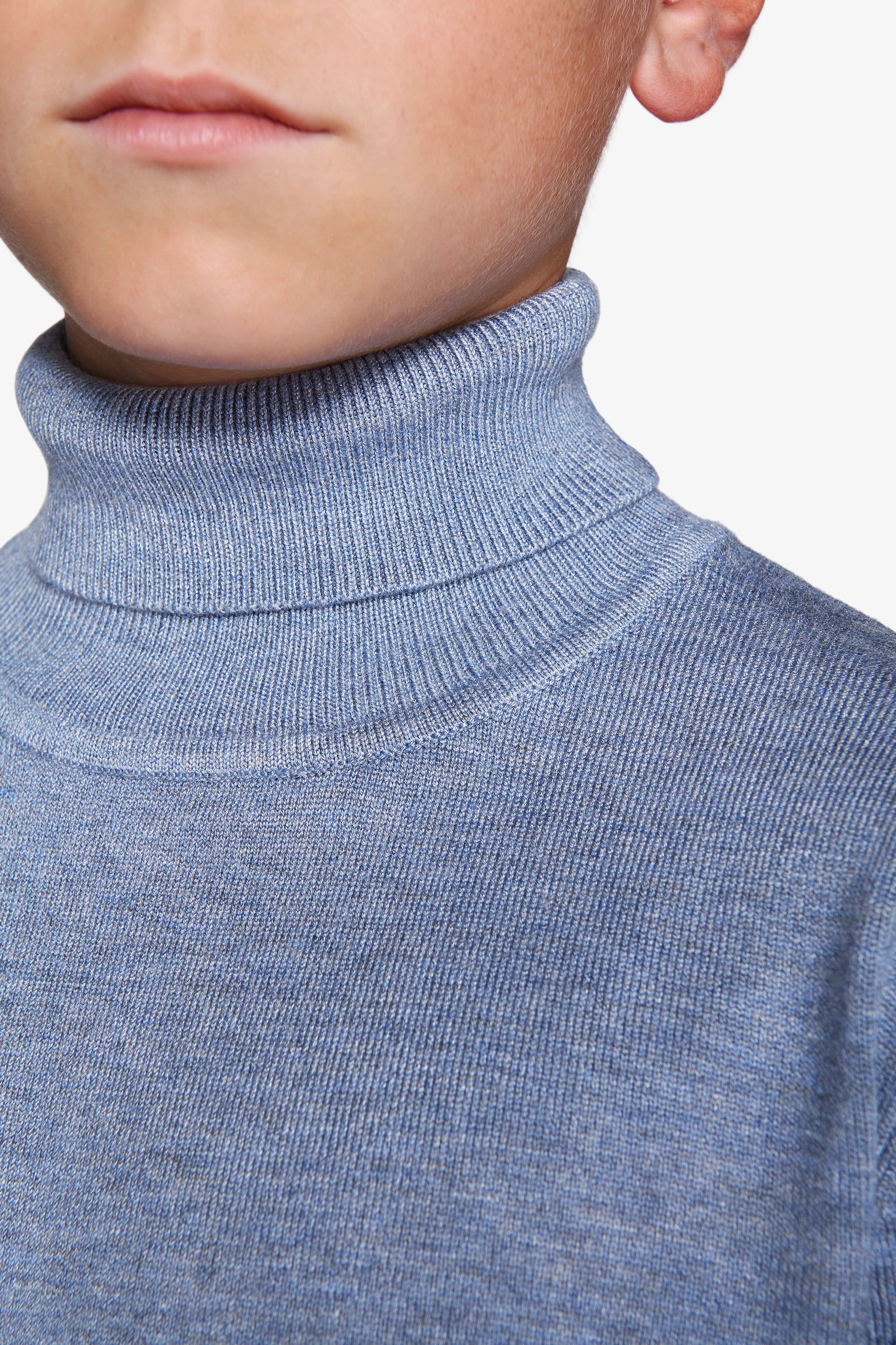 Maglia dolcevita basic celeste Kids