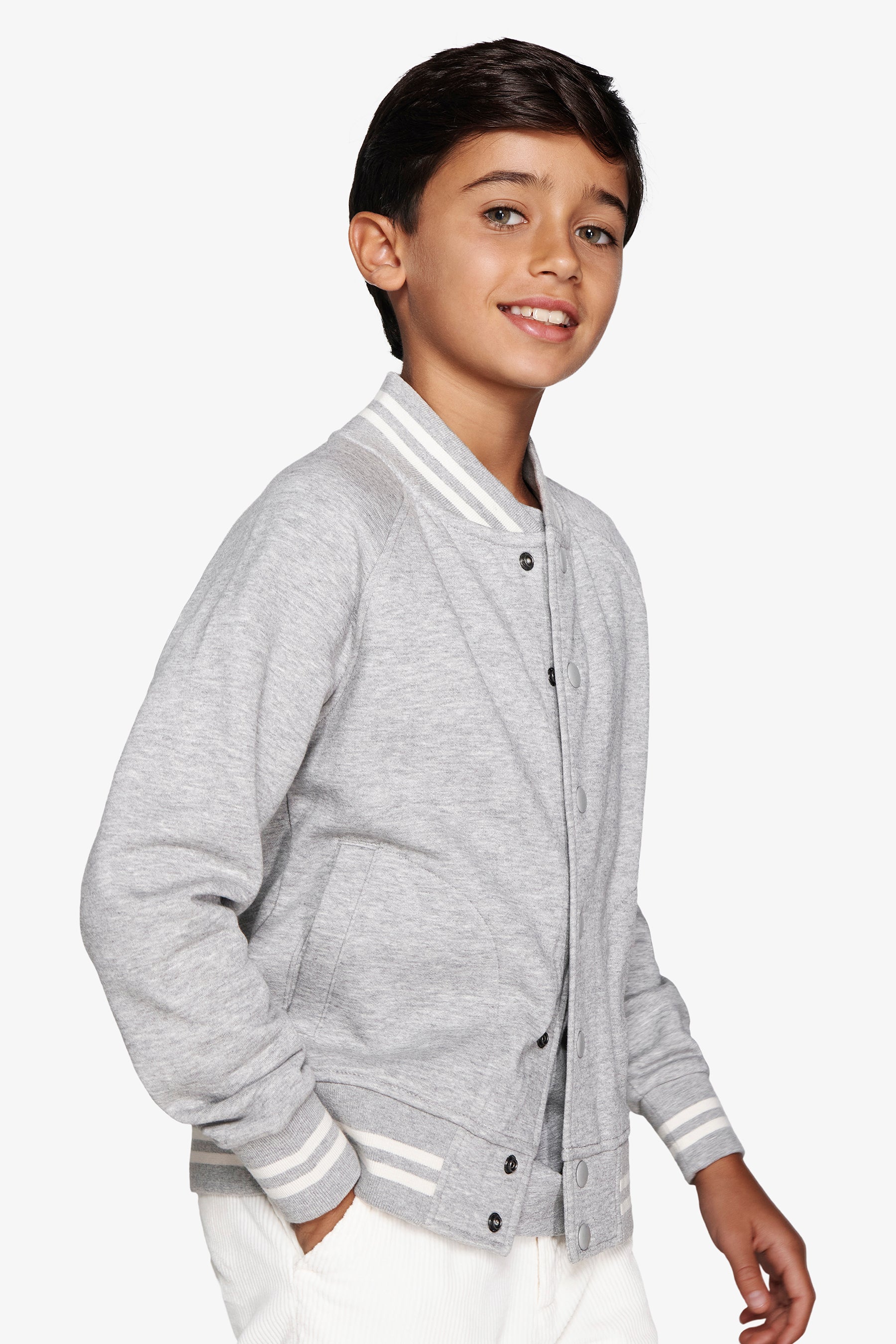 Blouson aviateur polaire gris clair Kids