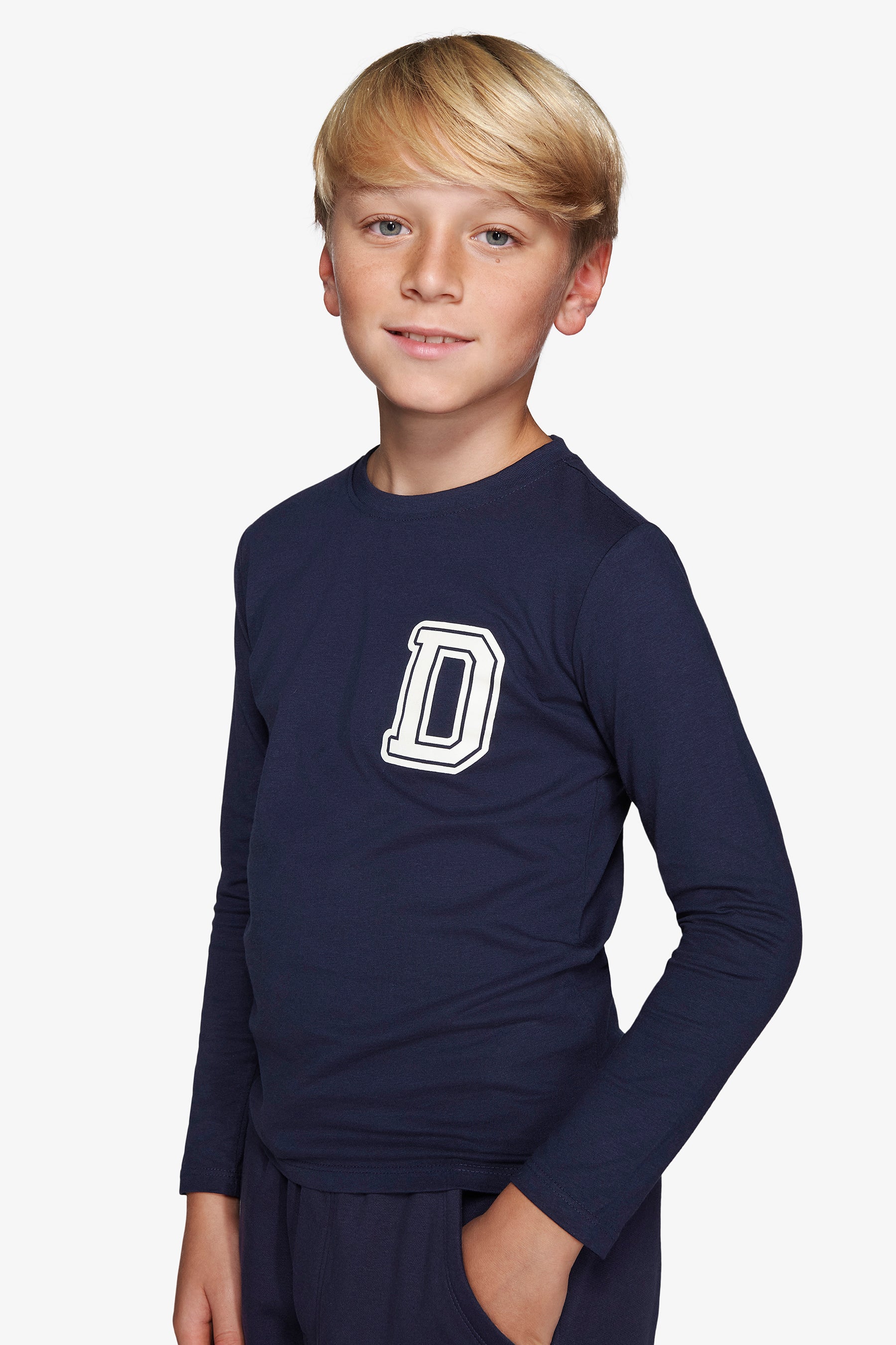 T-shirt con stampa blu Kids