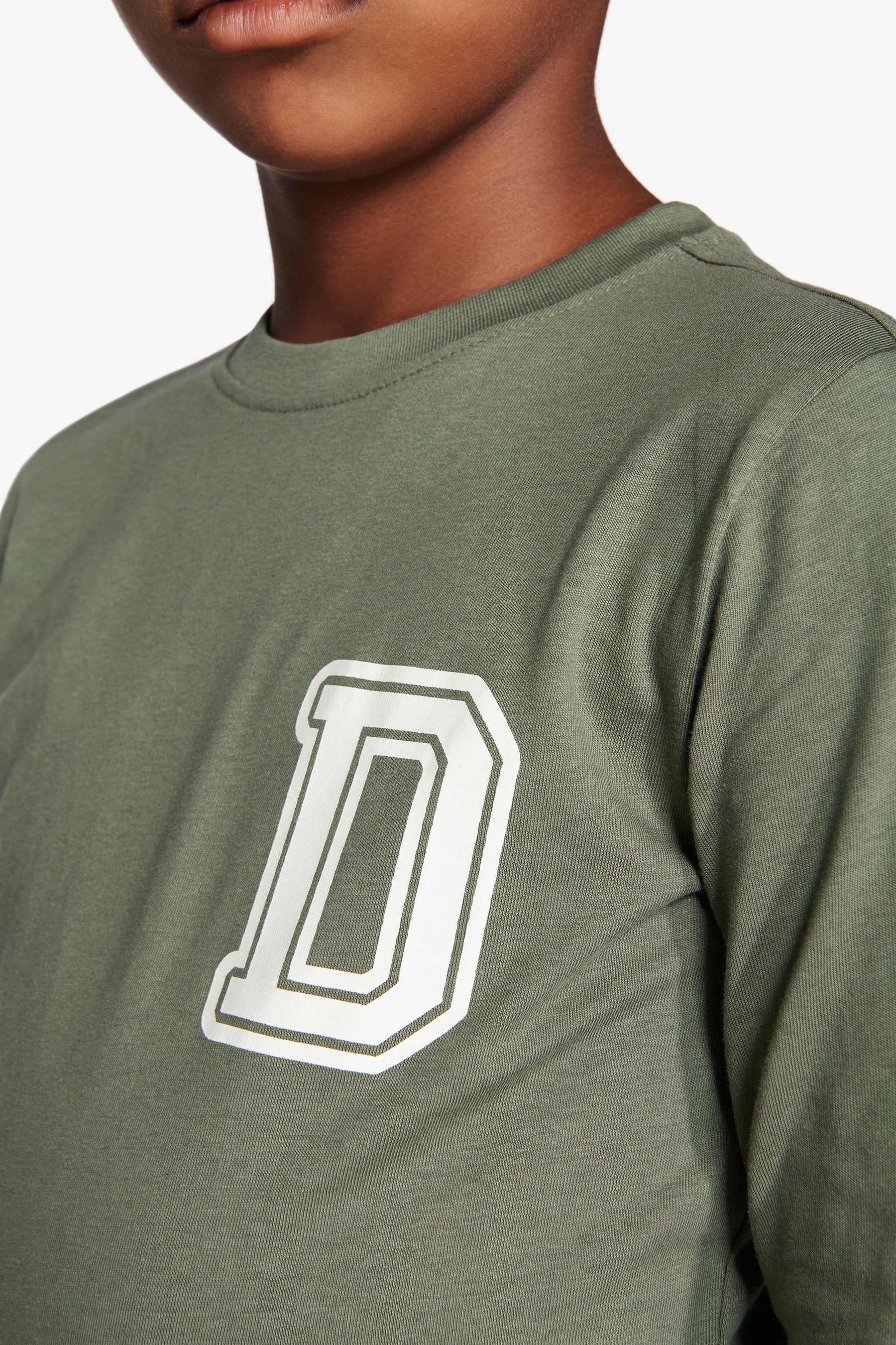 T-shirt con stampa verde Kids