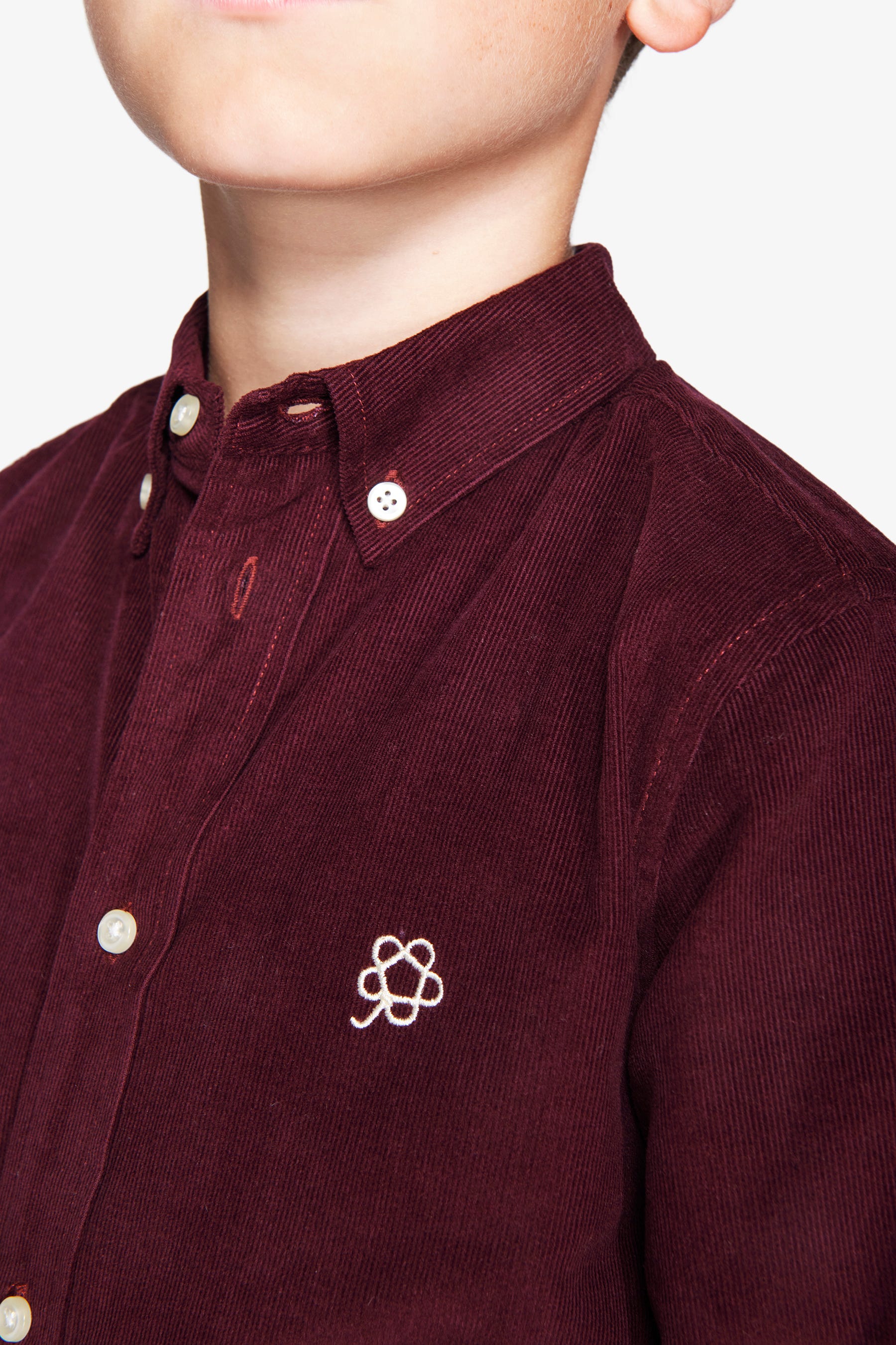 Camicia velluto bordeaux Kids-Dan John