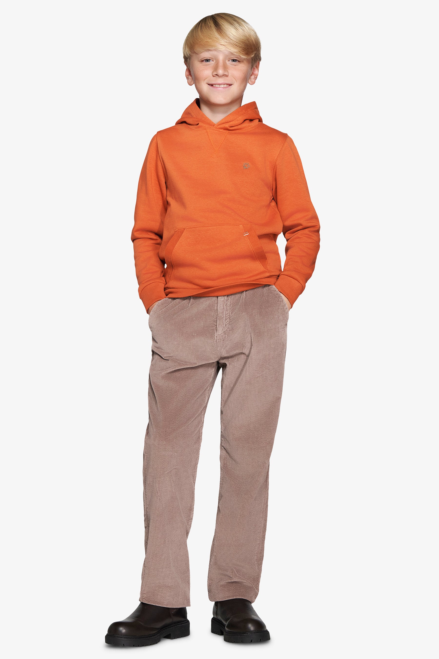 KIDS Orange basic hoodie
