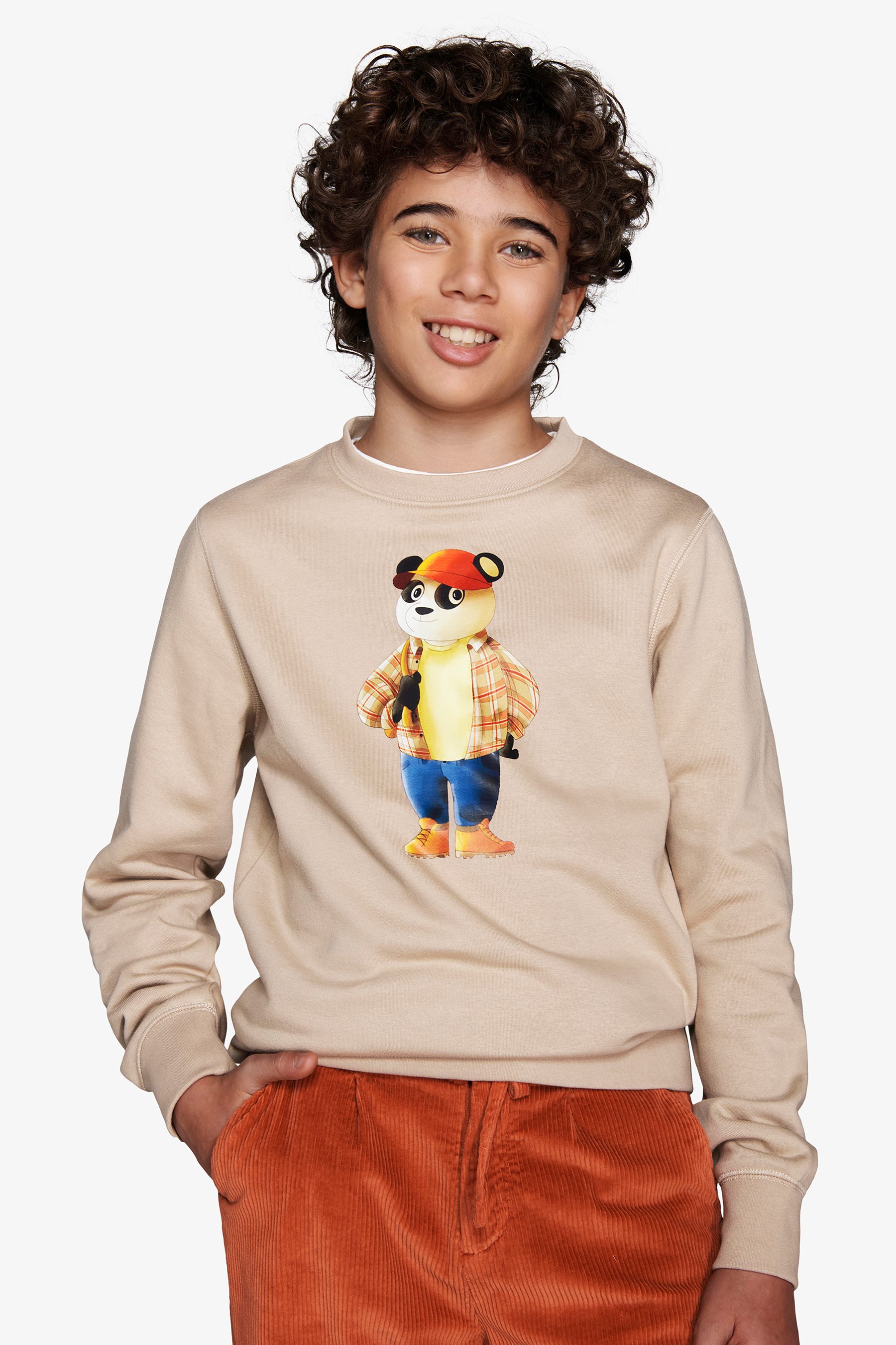 Felpa girocollo con stampa corda Kids-Dan John