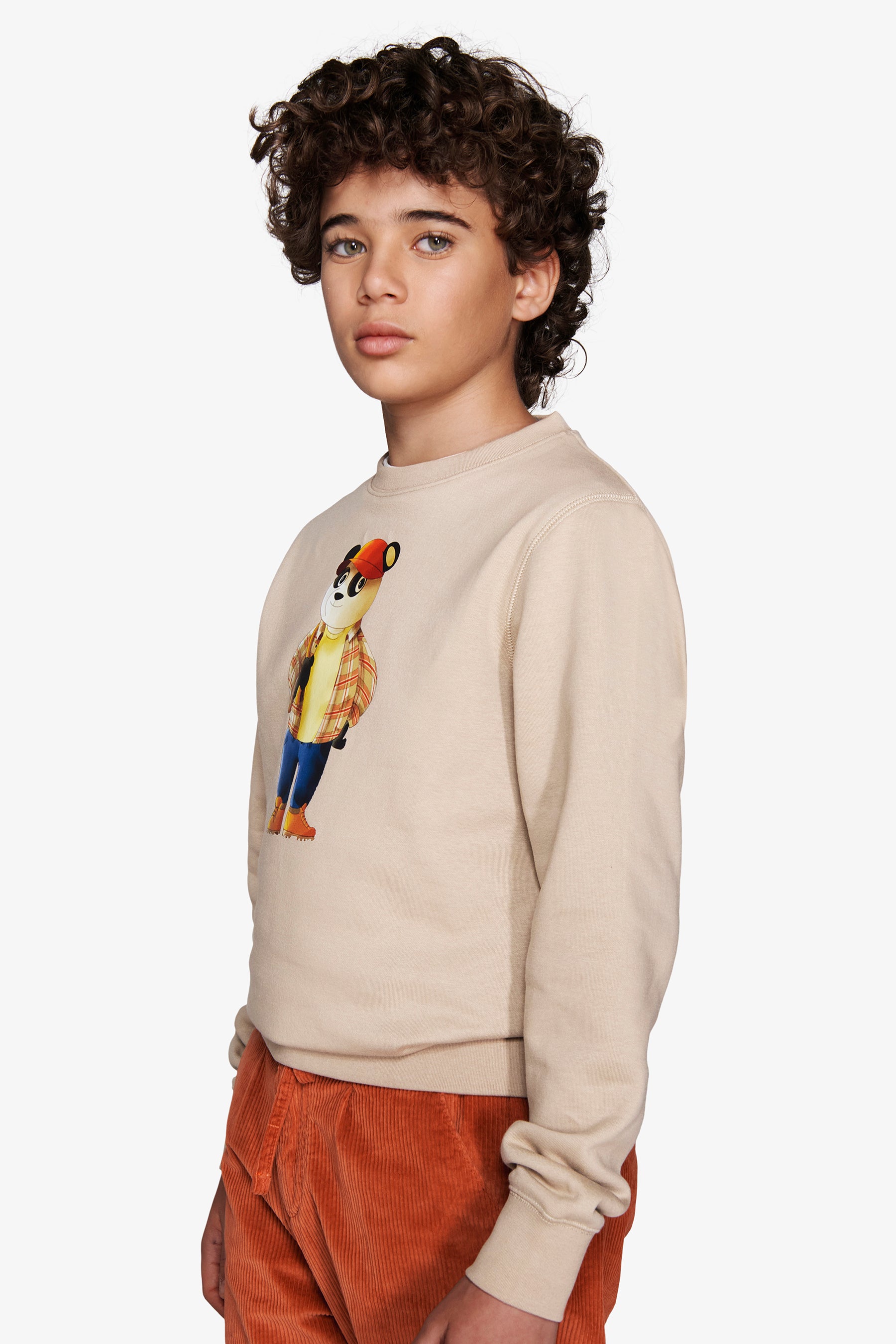 Felpa girocollo con stampa corda Kids