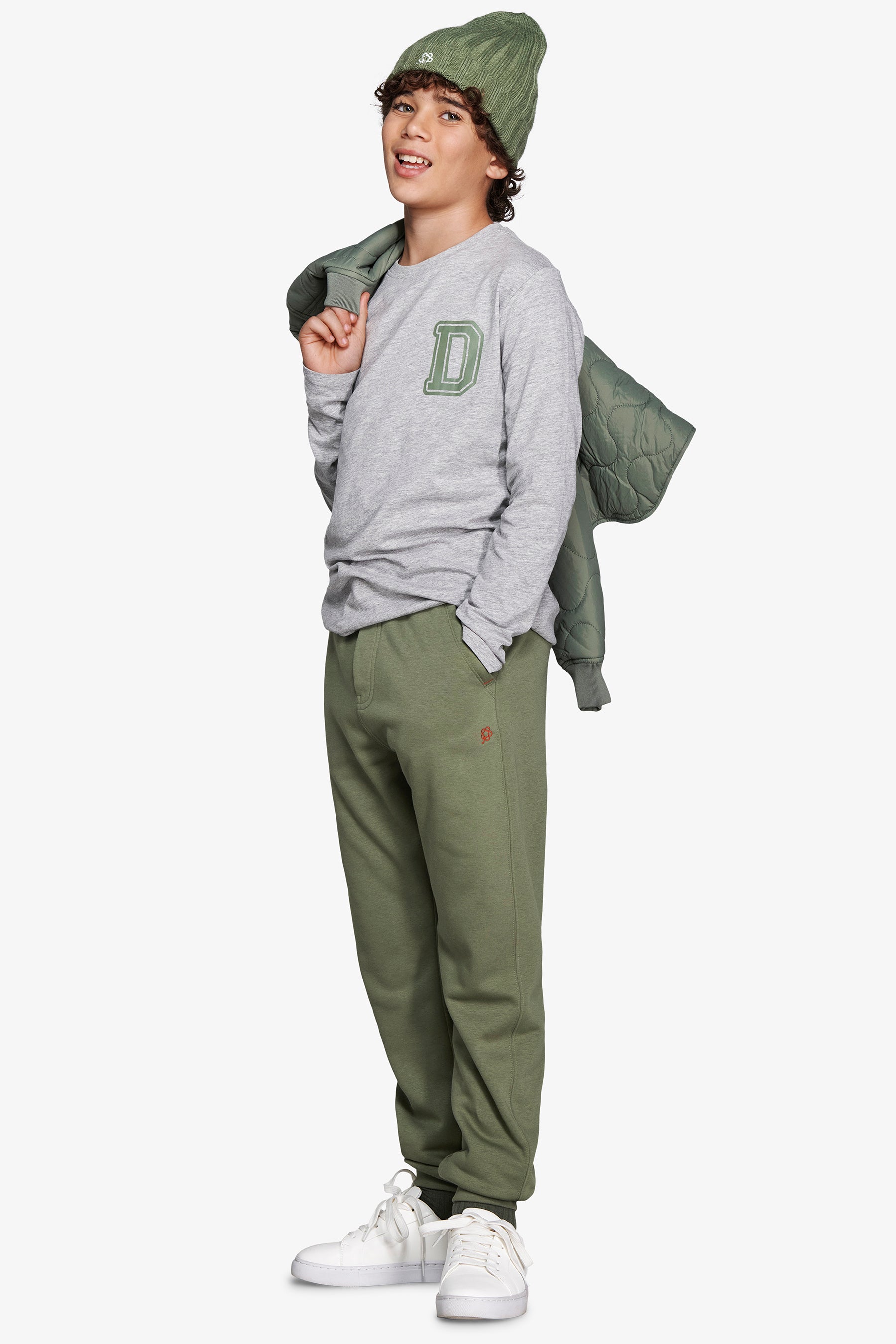 T-shirt con stampa grigio chiaro Kids