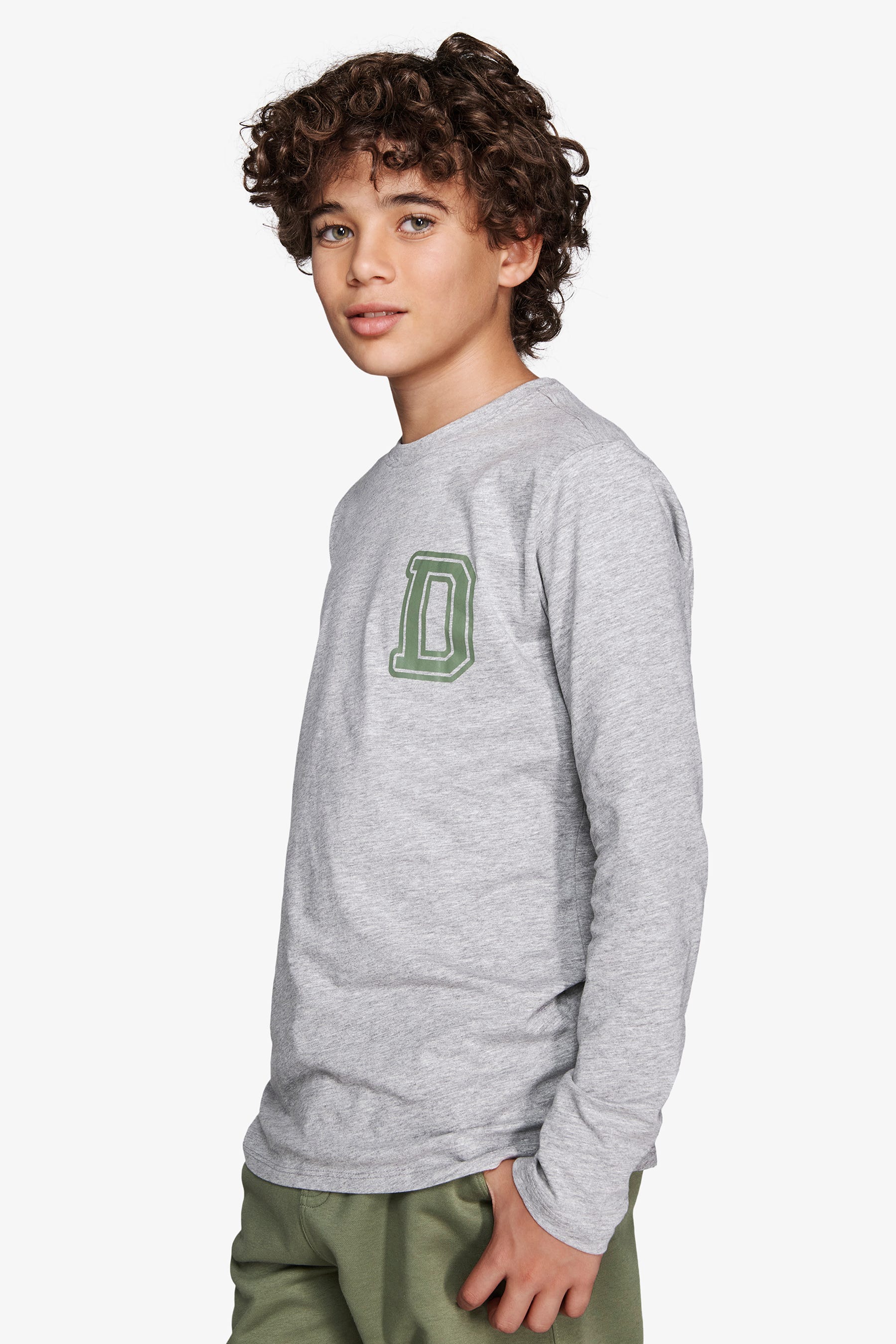 T-shirt con stampa grigio chiaro Kids-Dan John