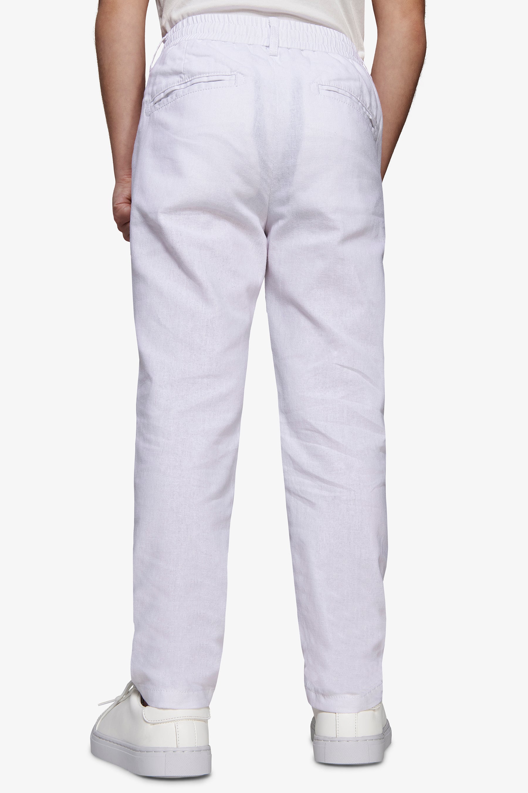 Pantalaccio misto lino bianco Kids-Dan John