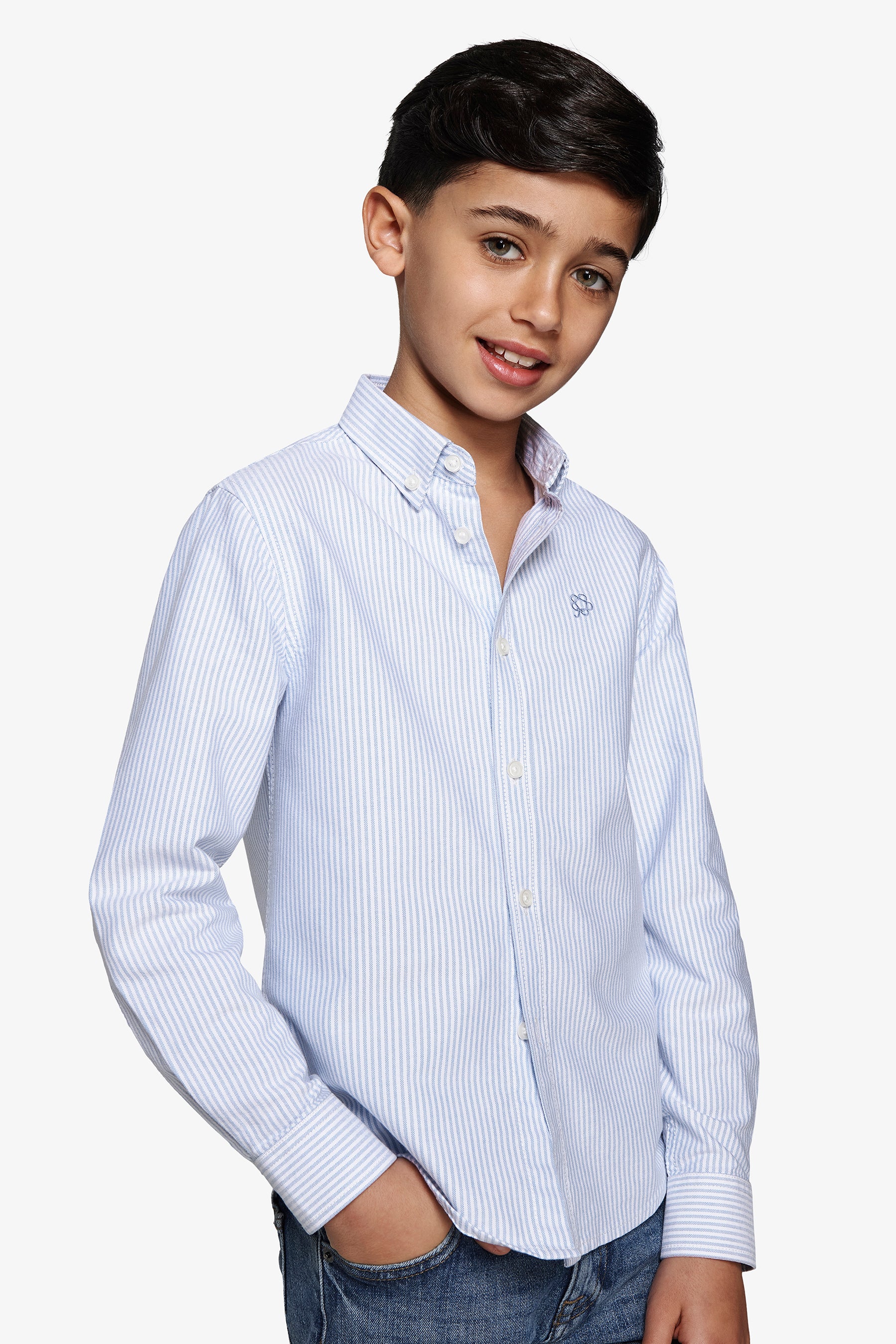Kids Oxford-Hemd in Himmelblau