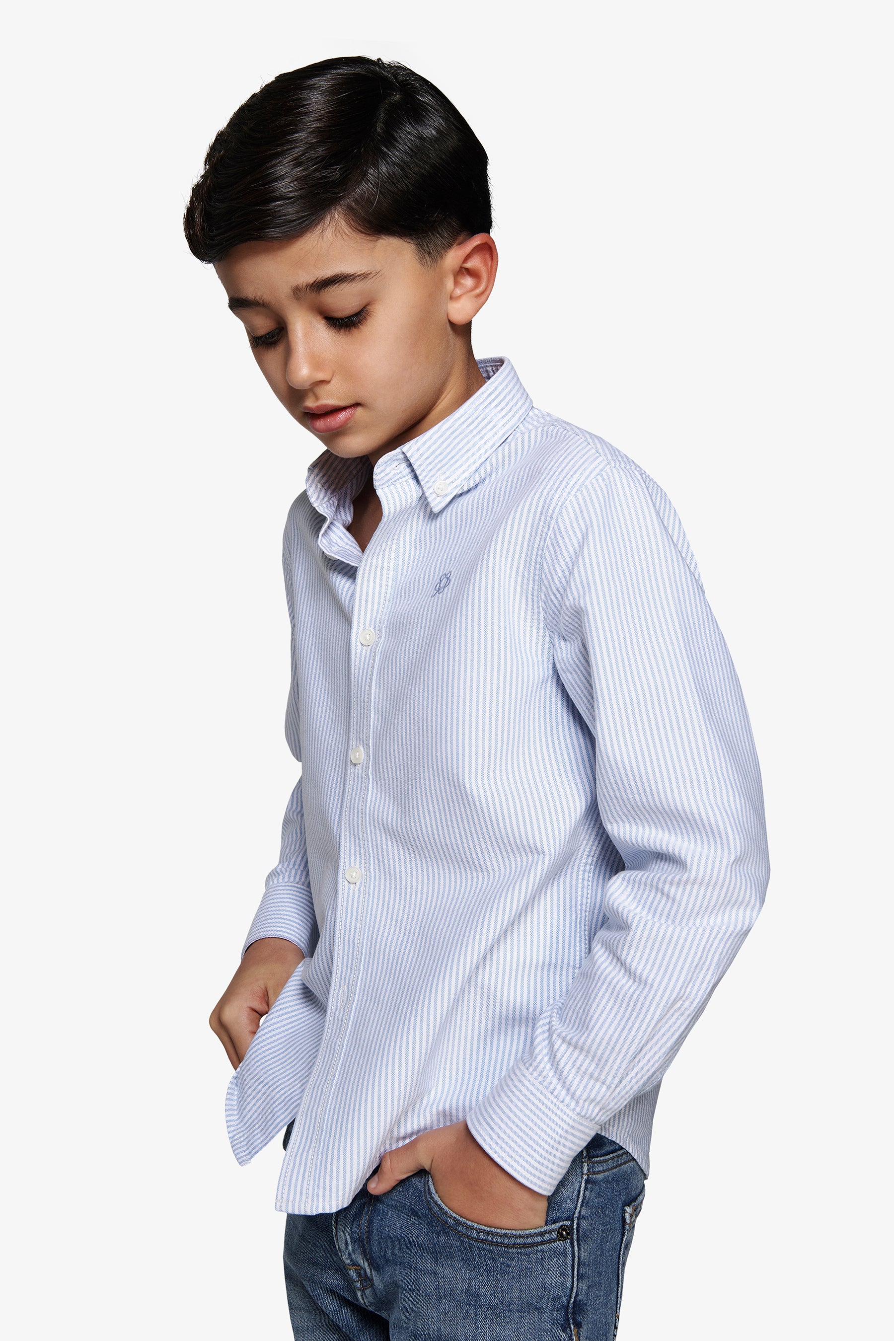 Kids Oxford-Hemd in Himmelblau