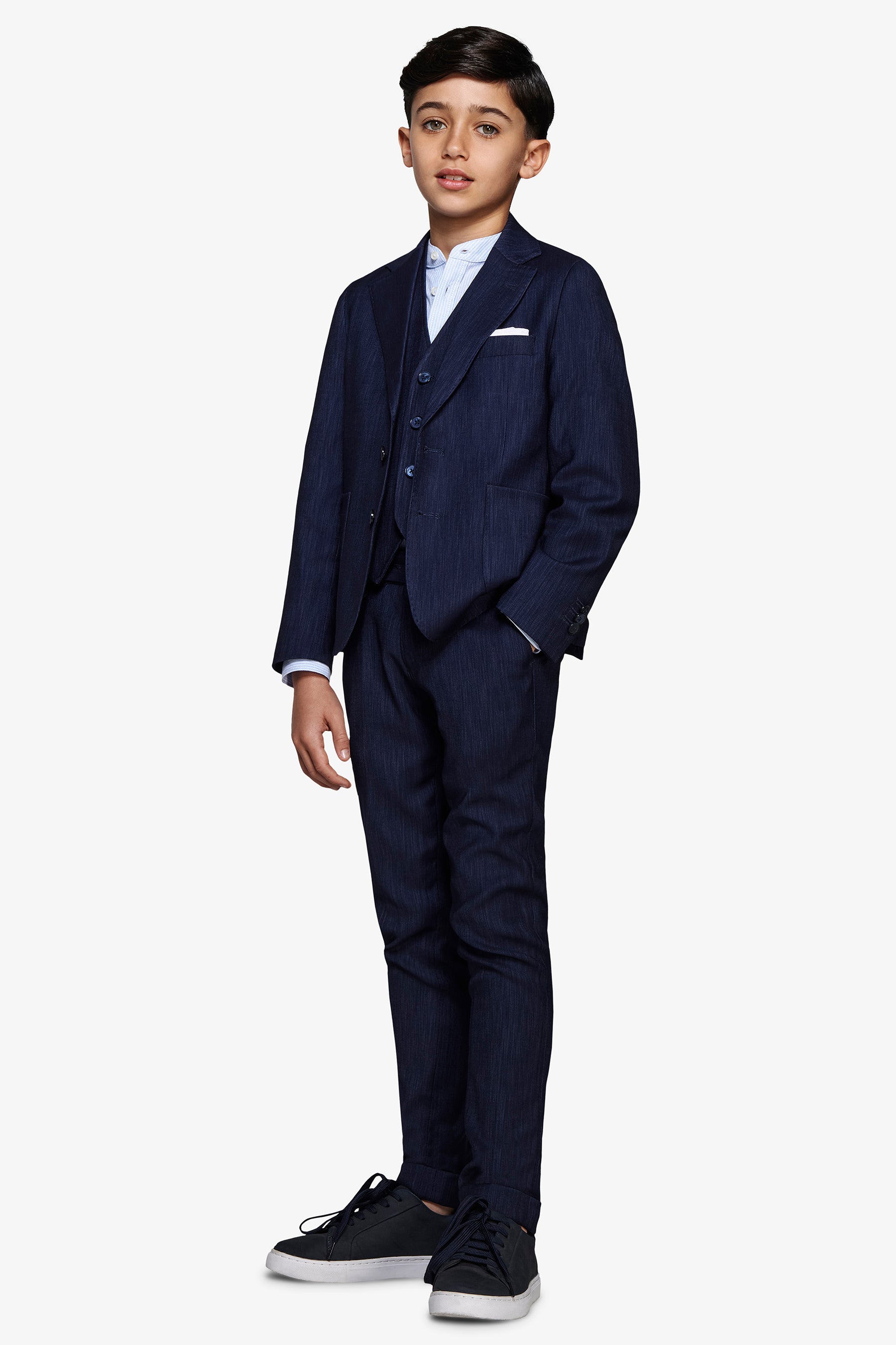 Abito effetto denim blu scuro Kids