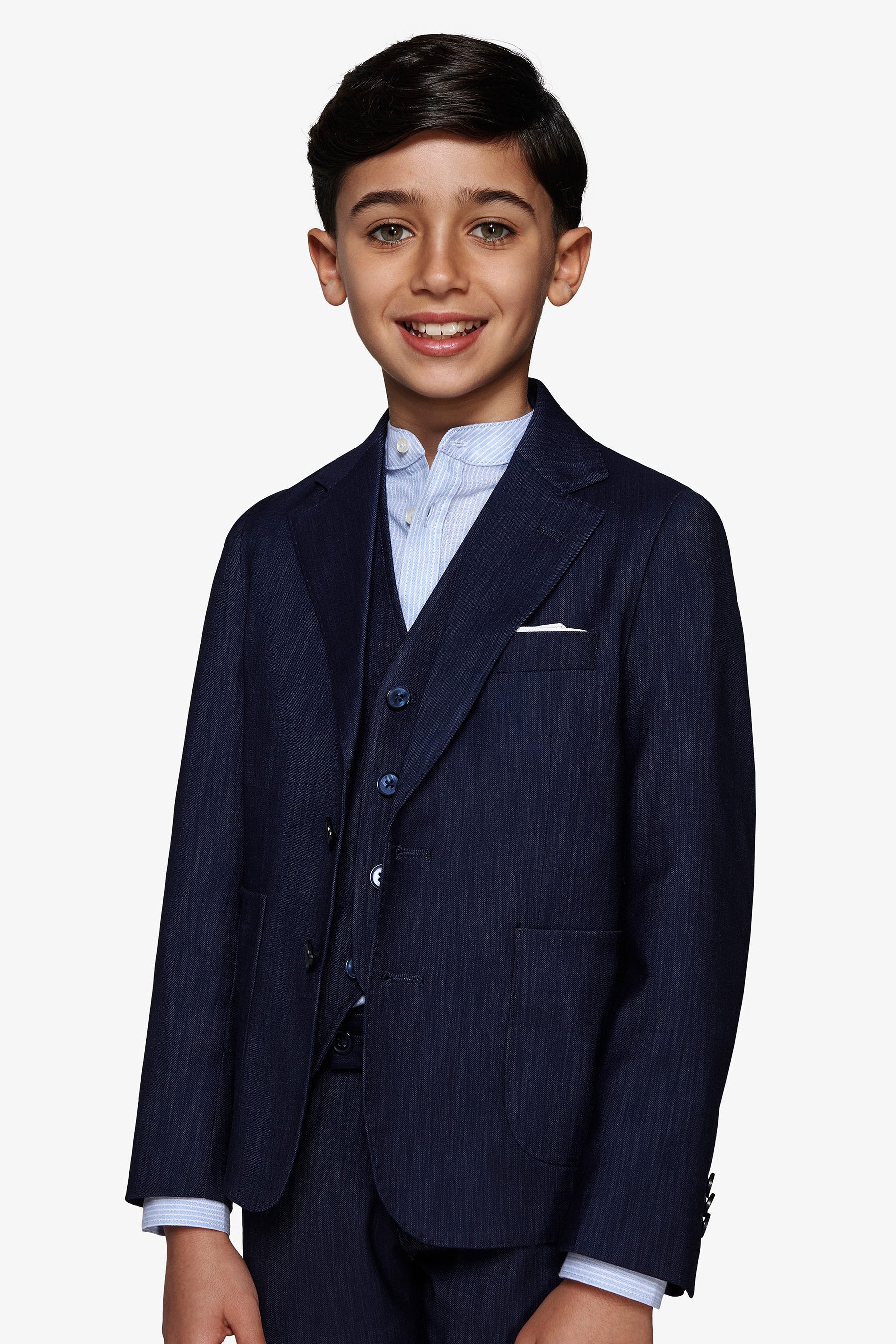 Abito effetto denim blu scuro Kids