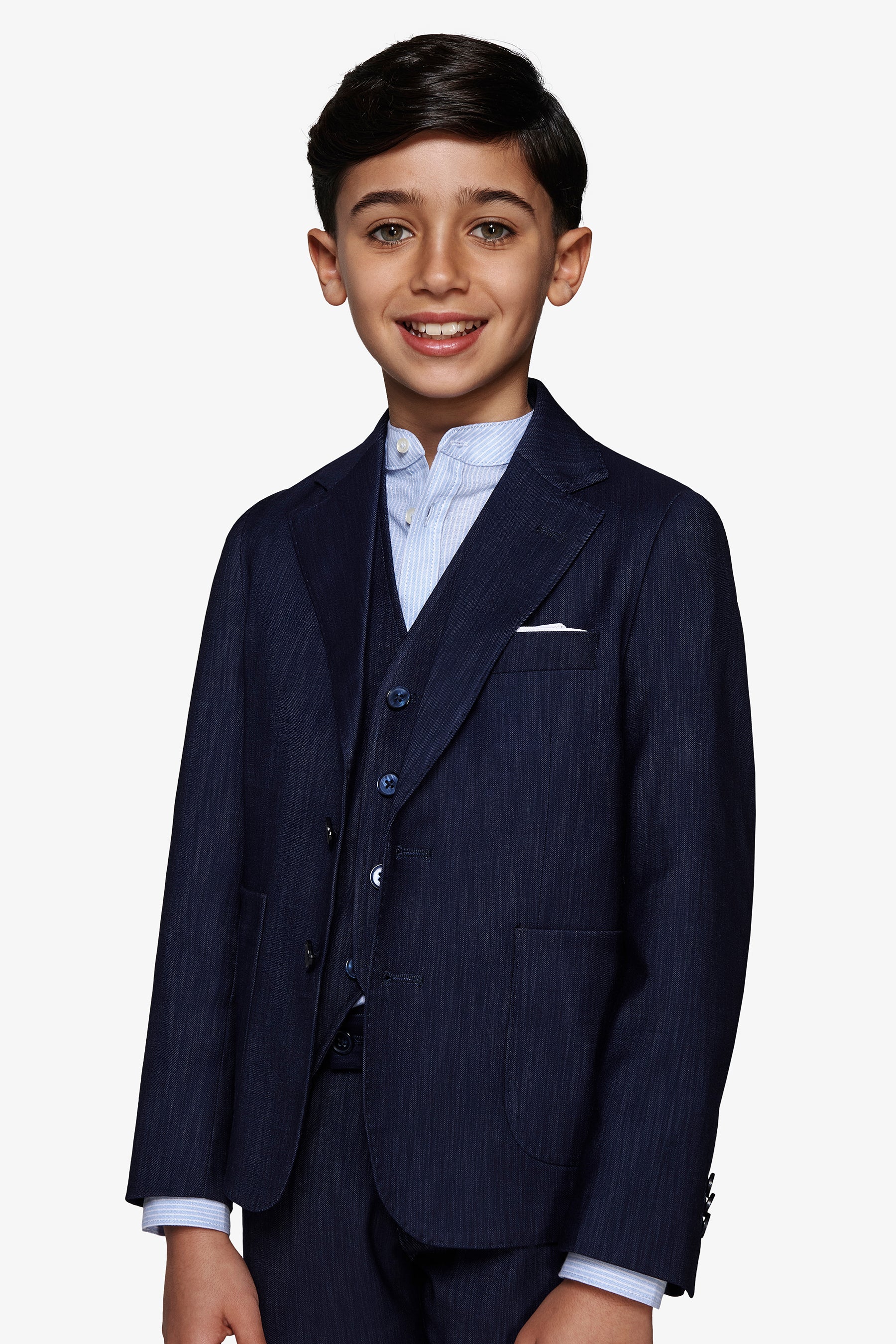 Abito effetto denim blu scuro Kids