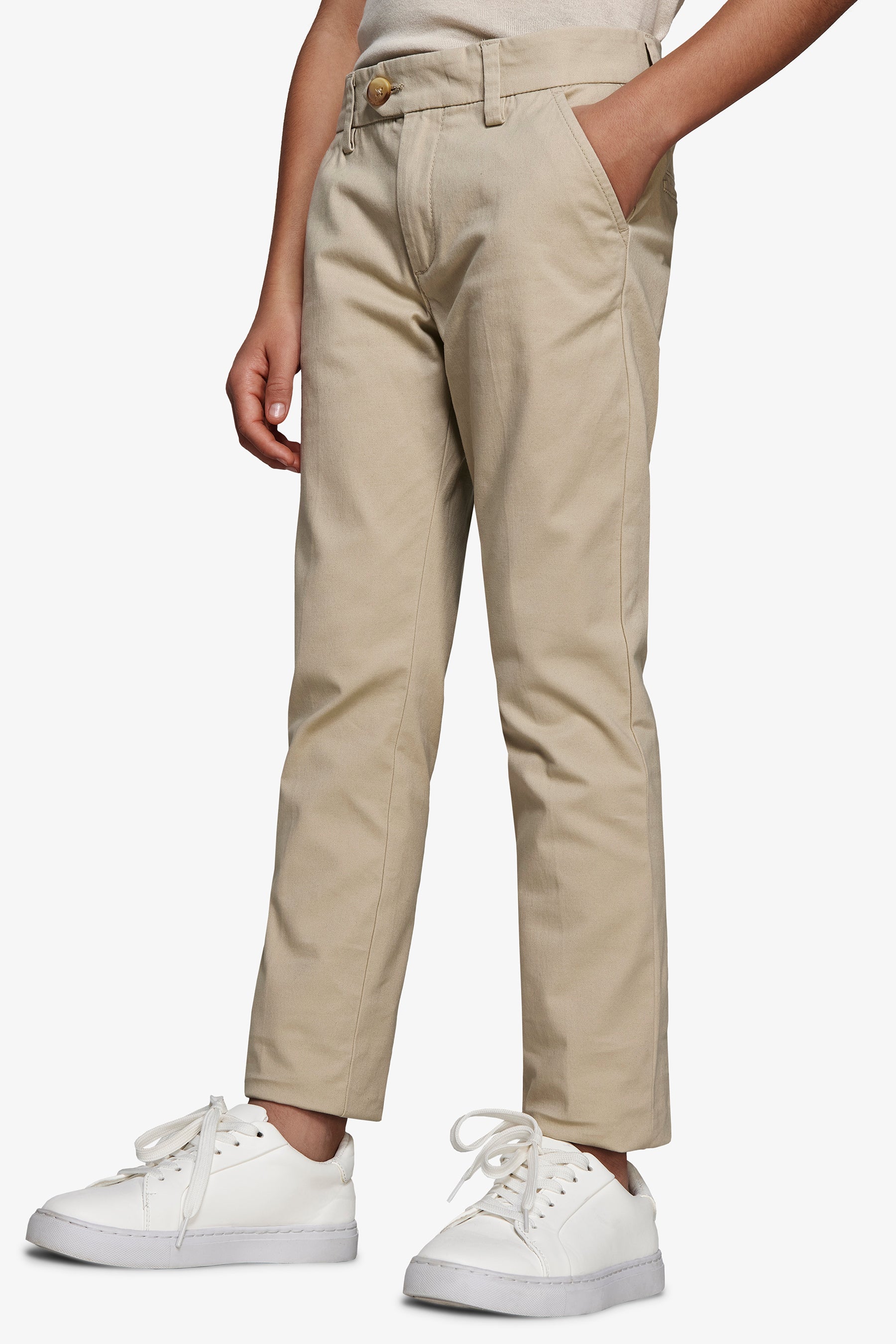 KIDS Cream chino pants