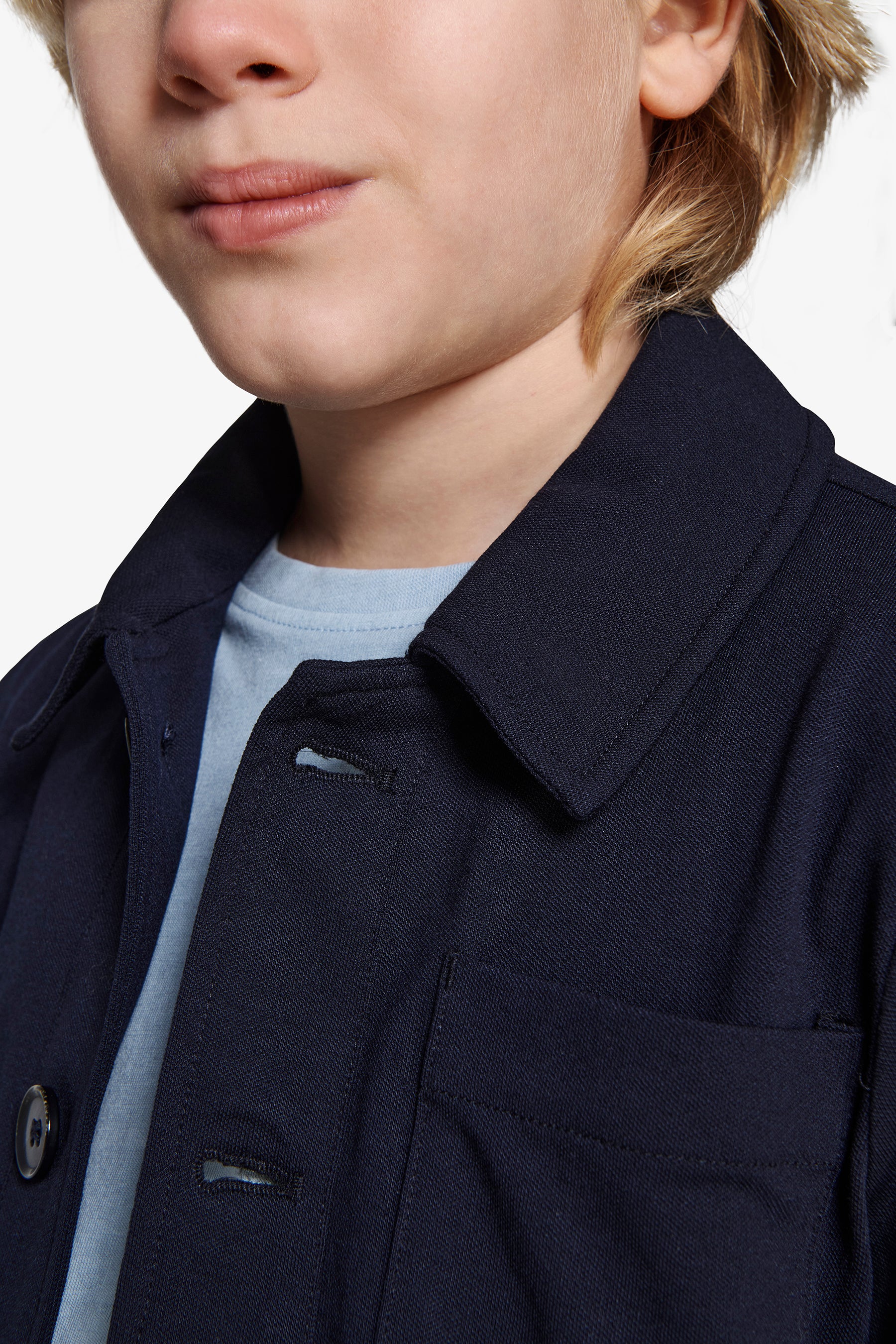 Overshirt jersey blu Kids