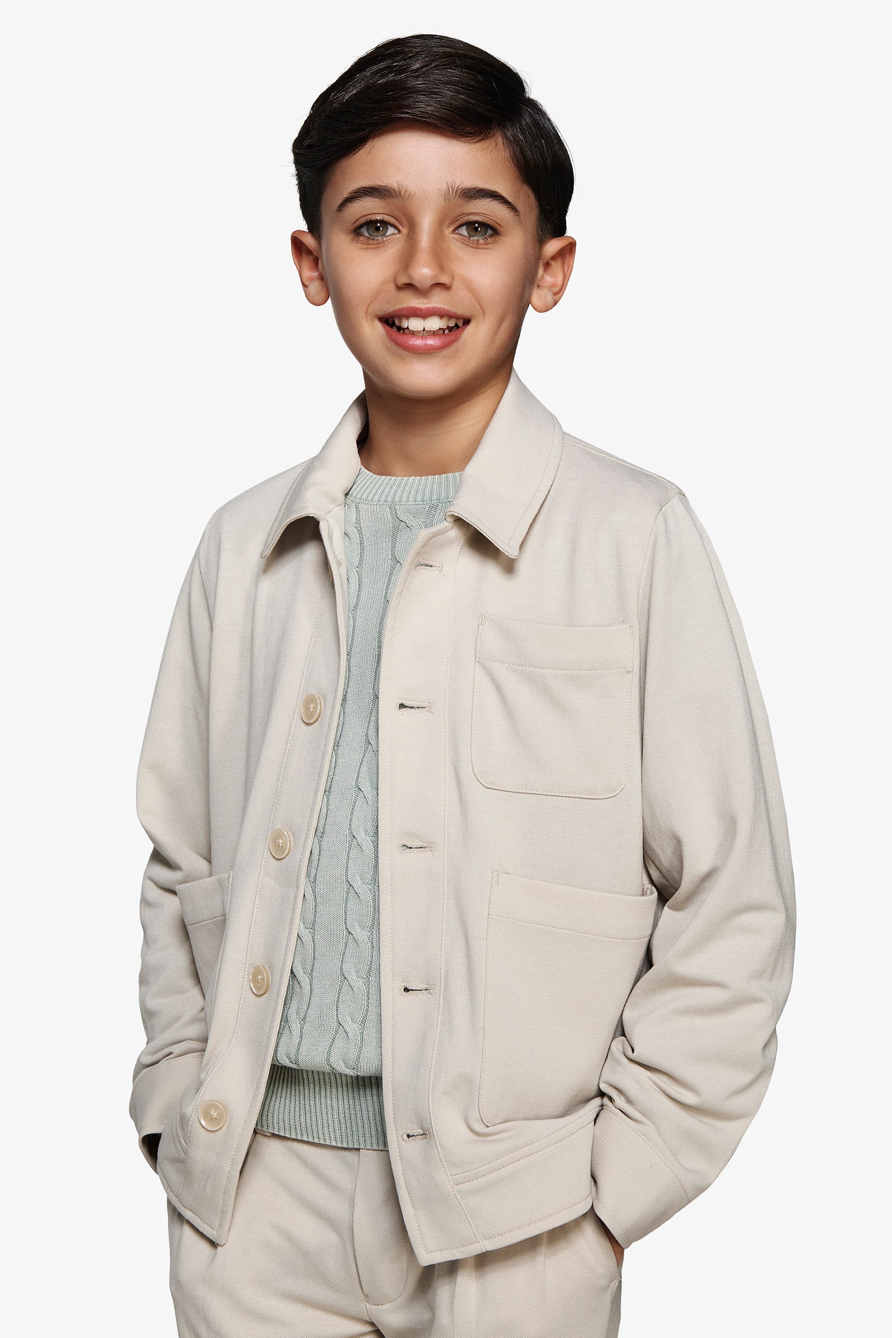 Overshirt jersey sabbia Kids-Dan John
