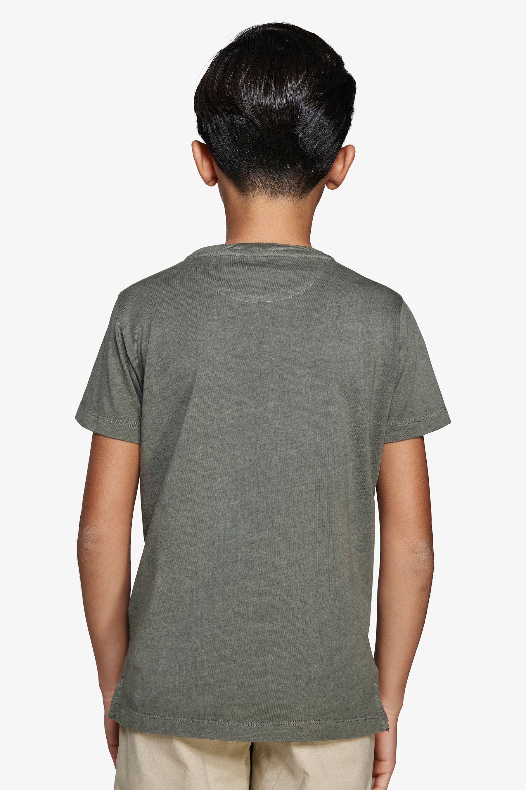 Camiseta básica con estampado verde Kids