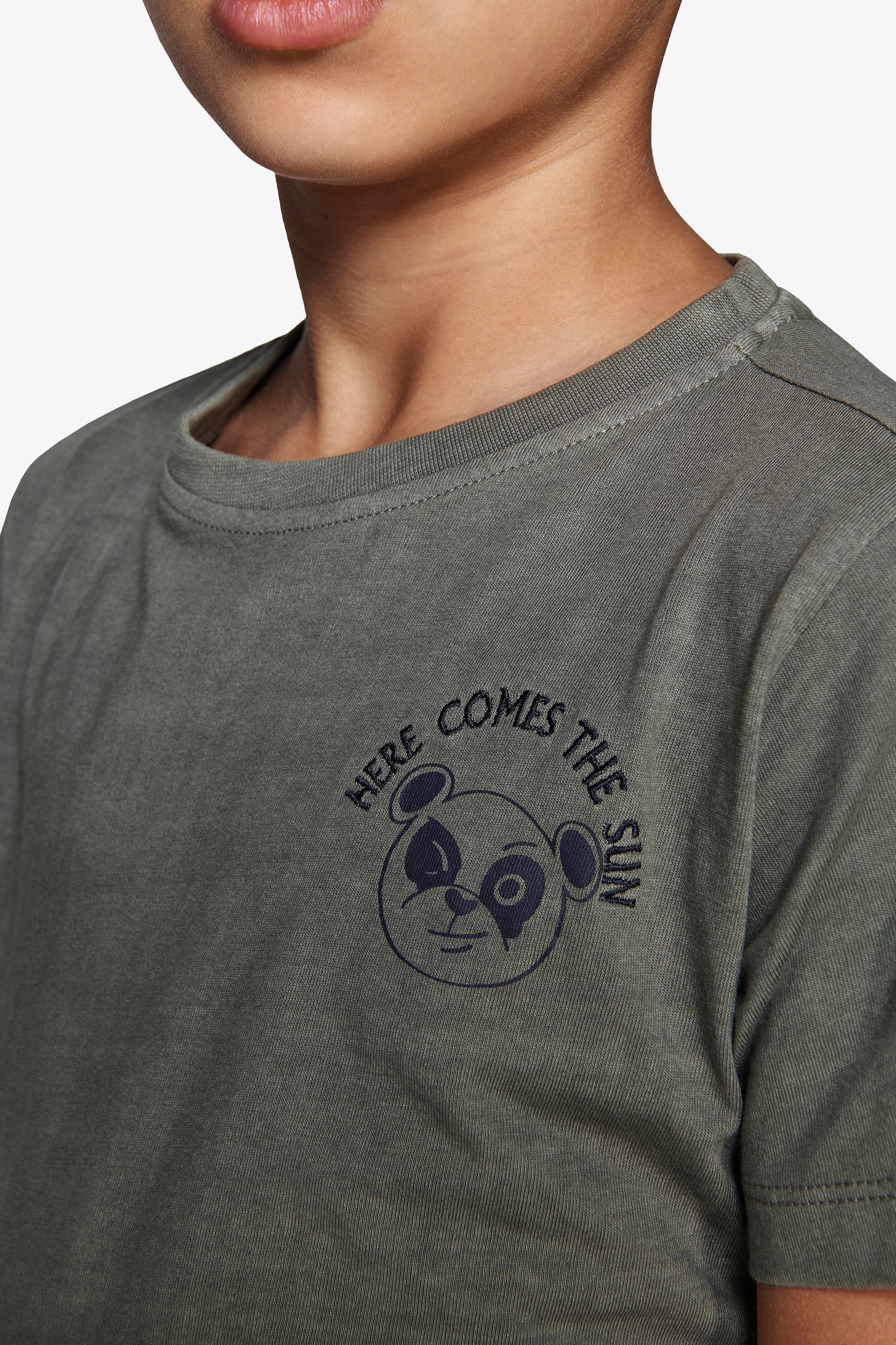 Camiseta básica con estampado verde Kids