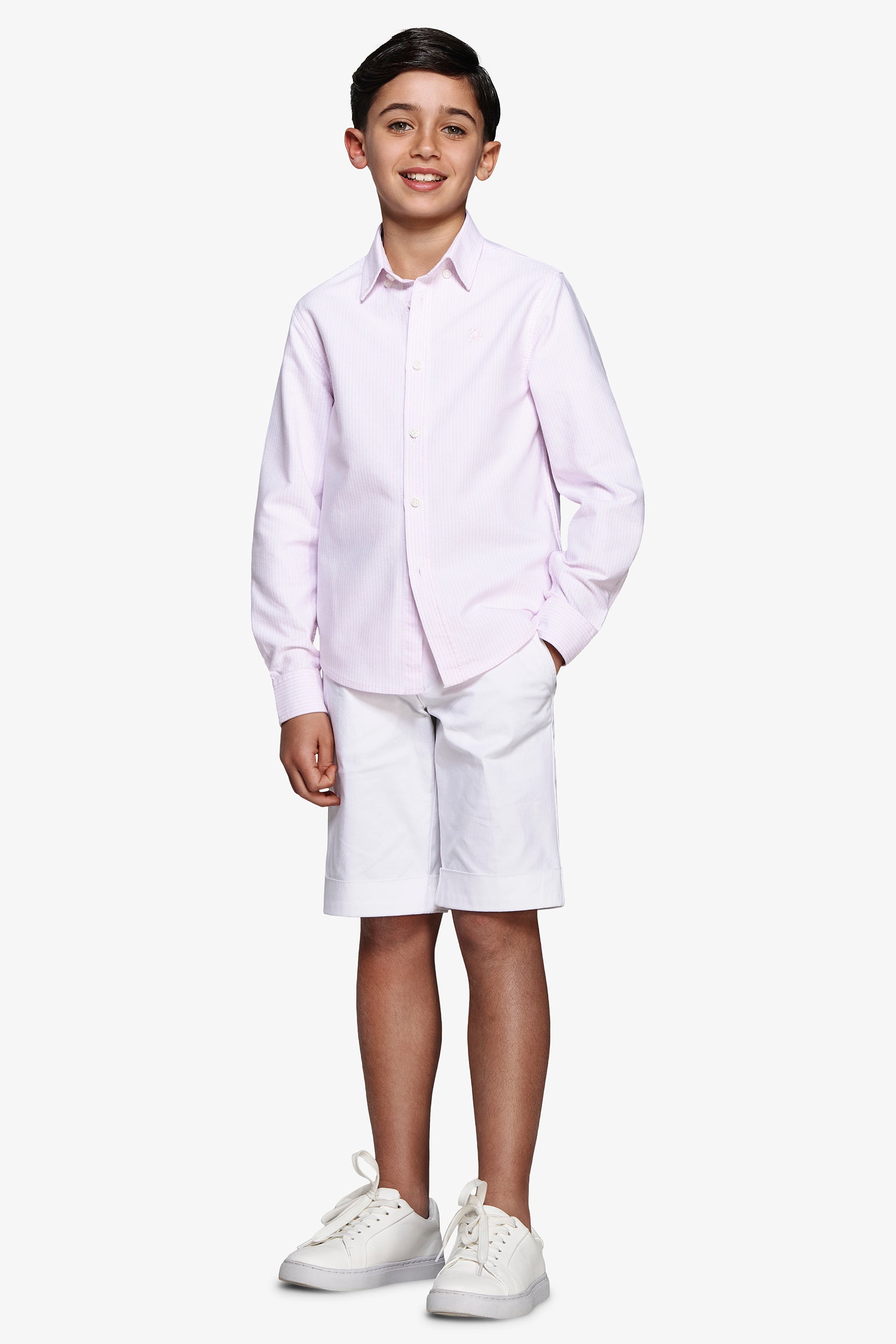 KIDS Pink striped Oxford shirt