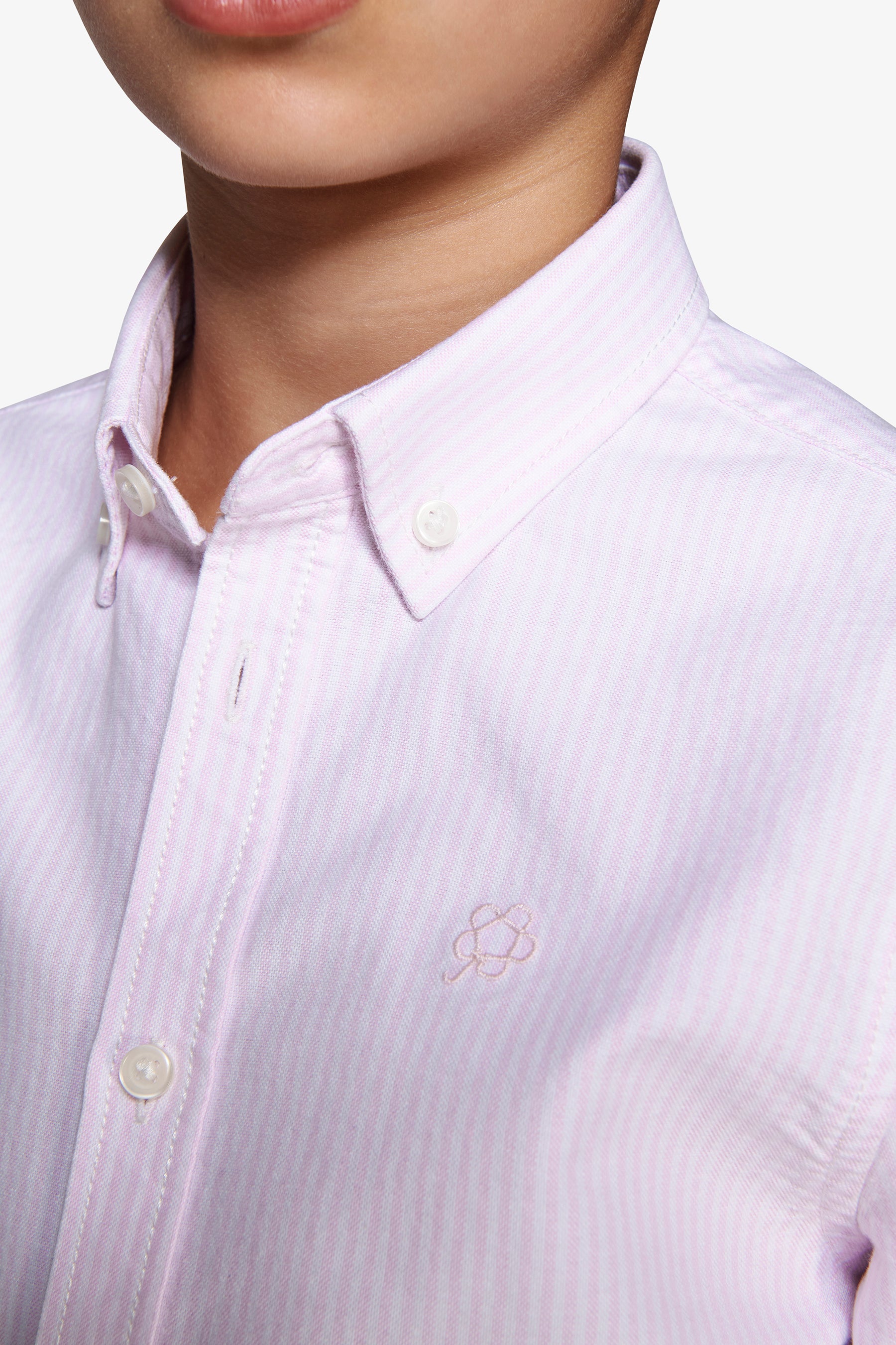 KIDS Pink striped Oxford shirt