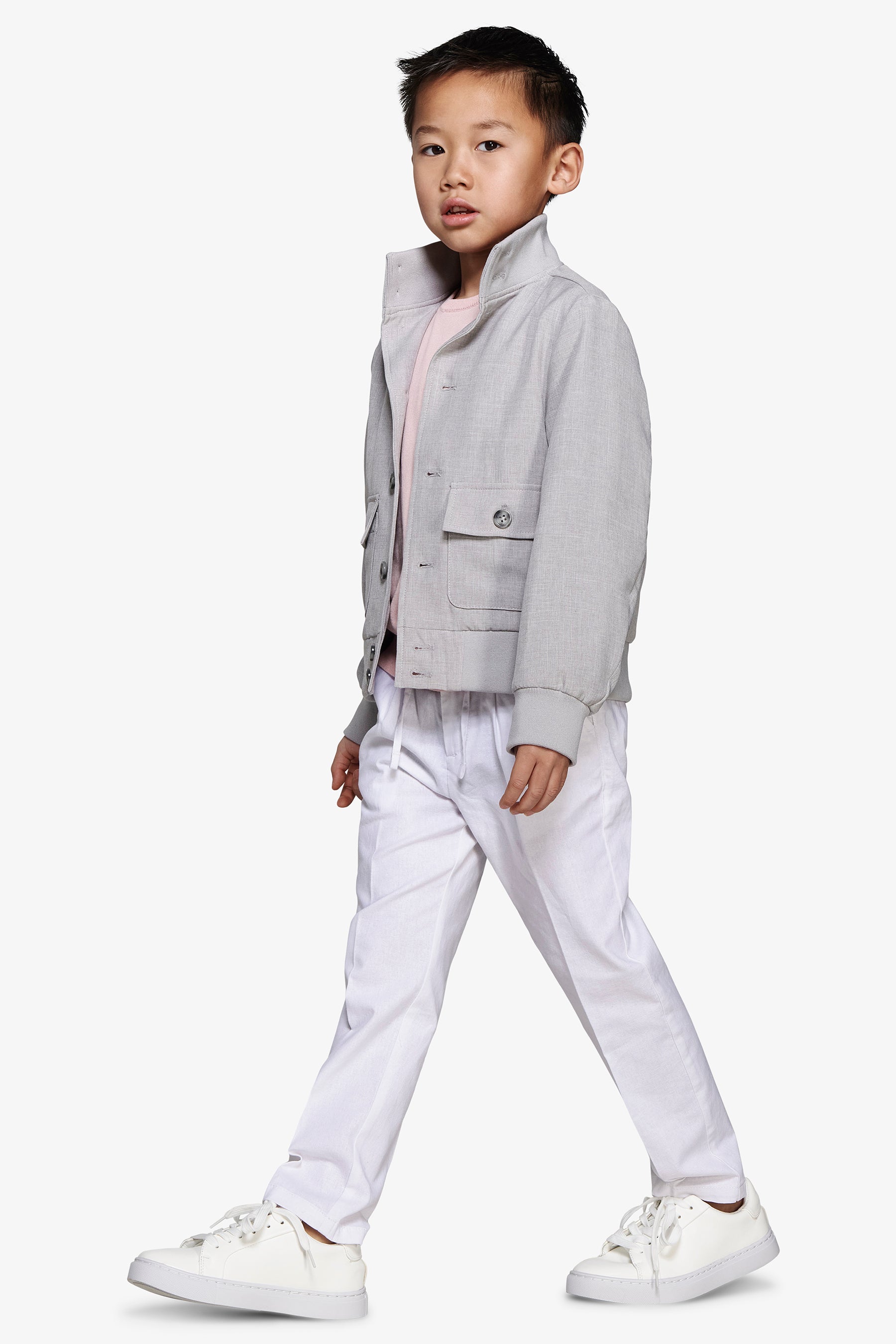 Bomber tela stretch grigio Kids-Dan John