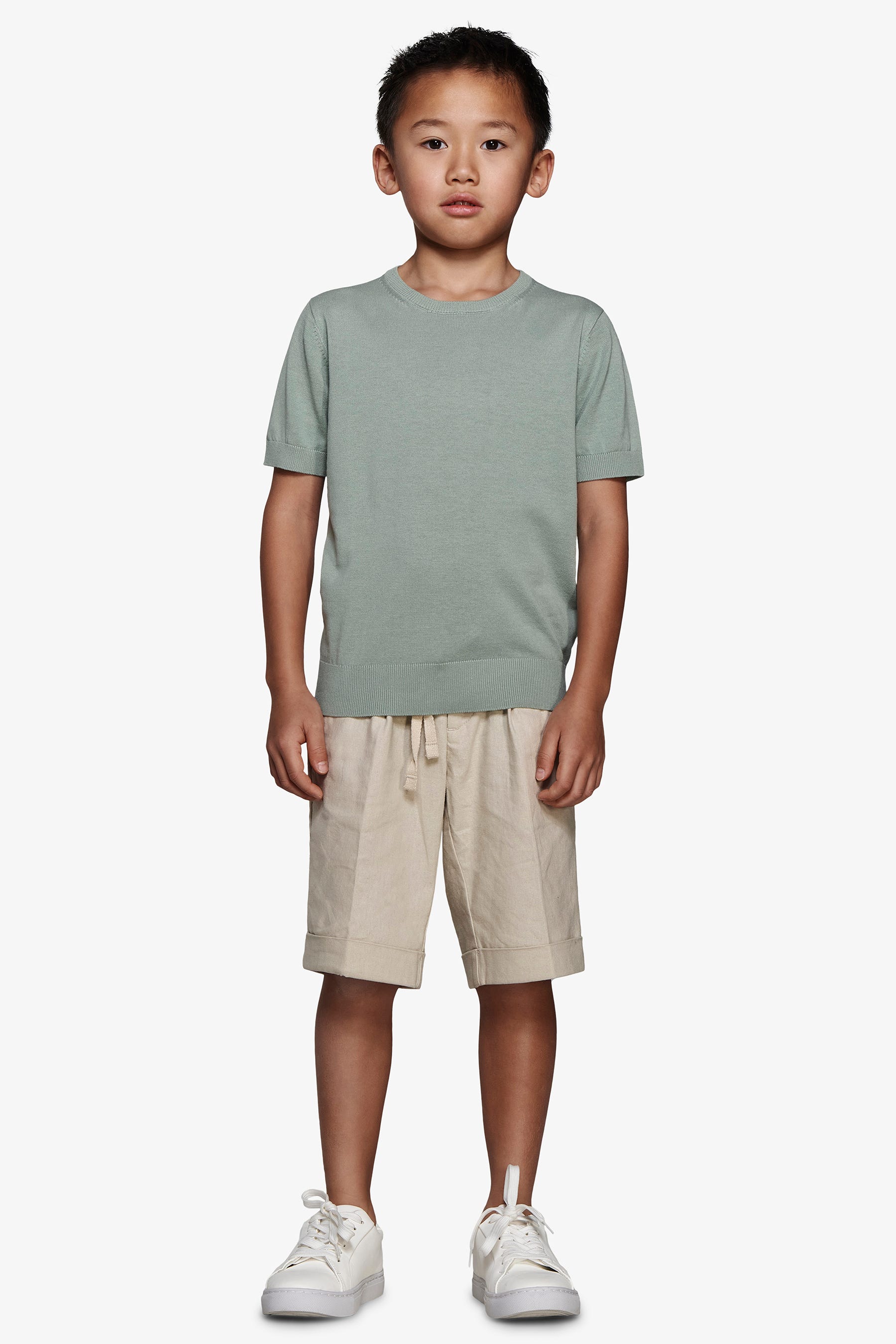 T-shirt in maglia verde Kids-Dan John