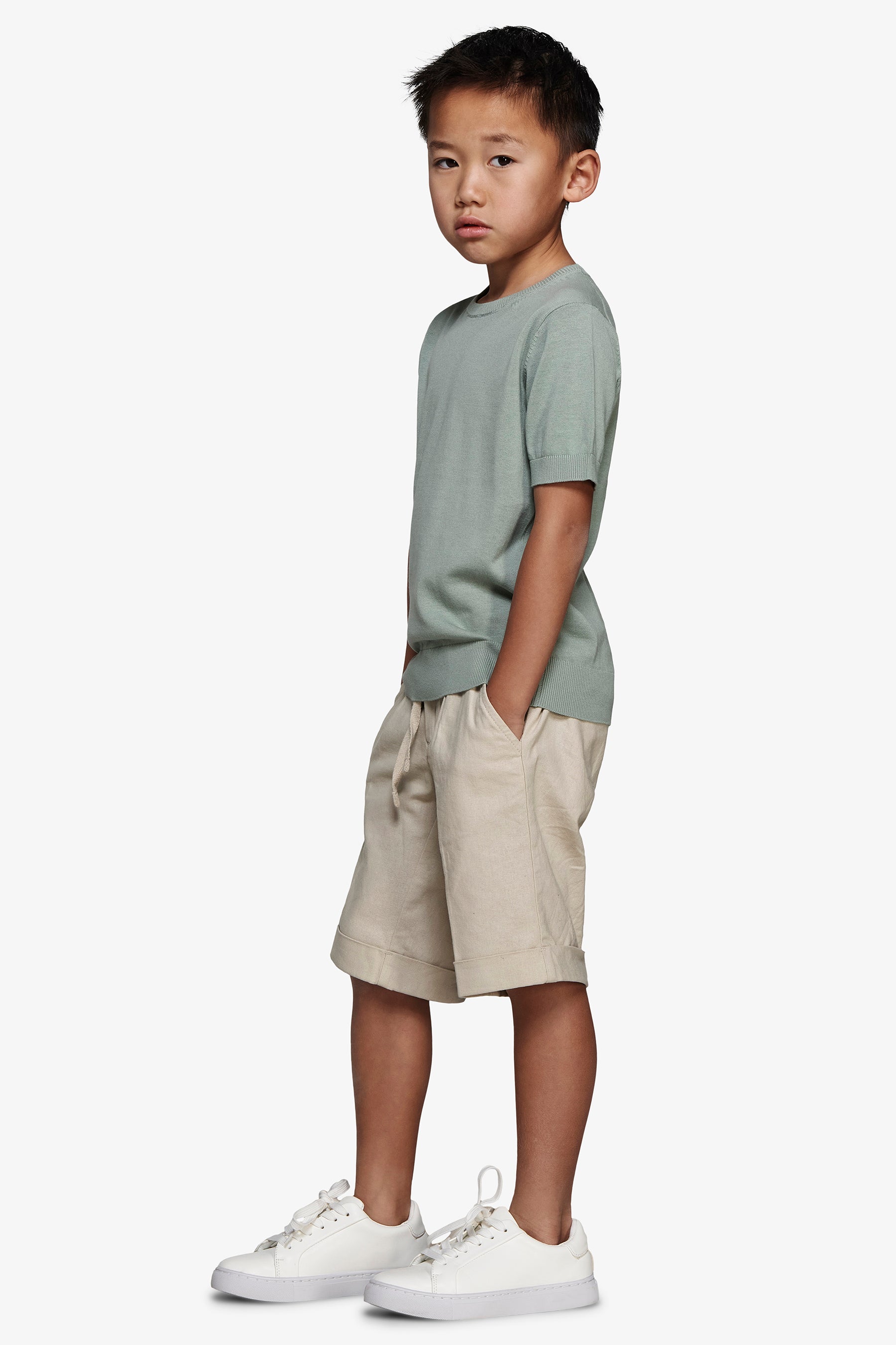 T-shirt vert en maille kids