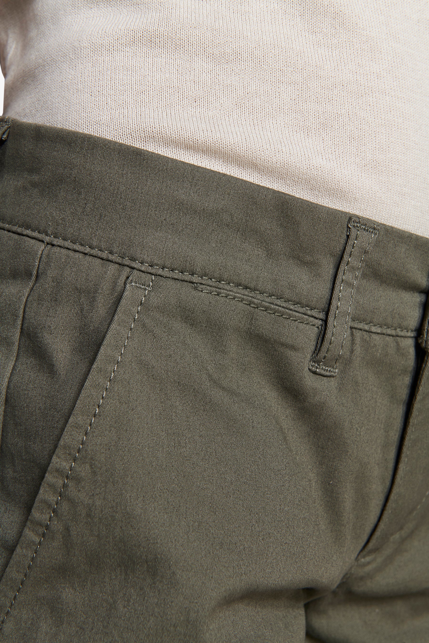 Bermuda chino basic in cotone verde Kids-Dan John