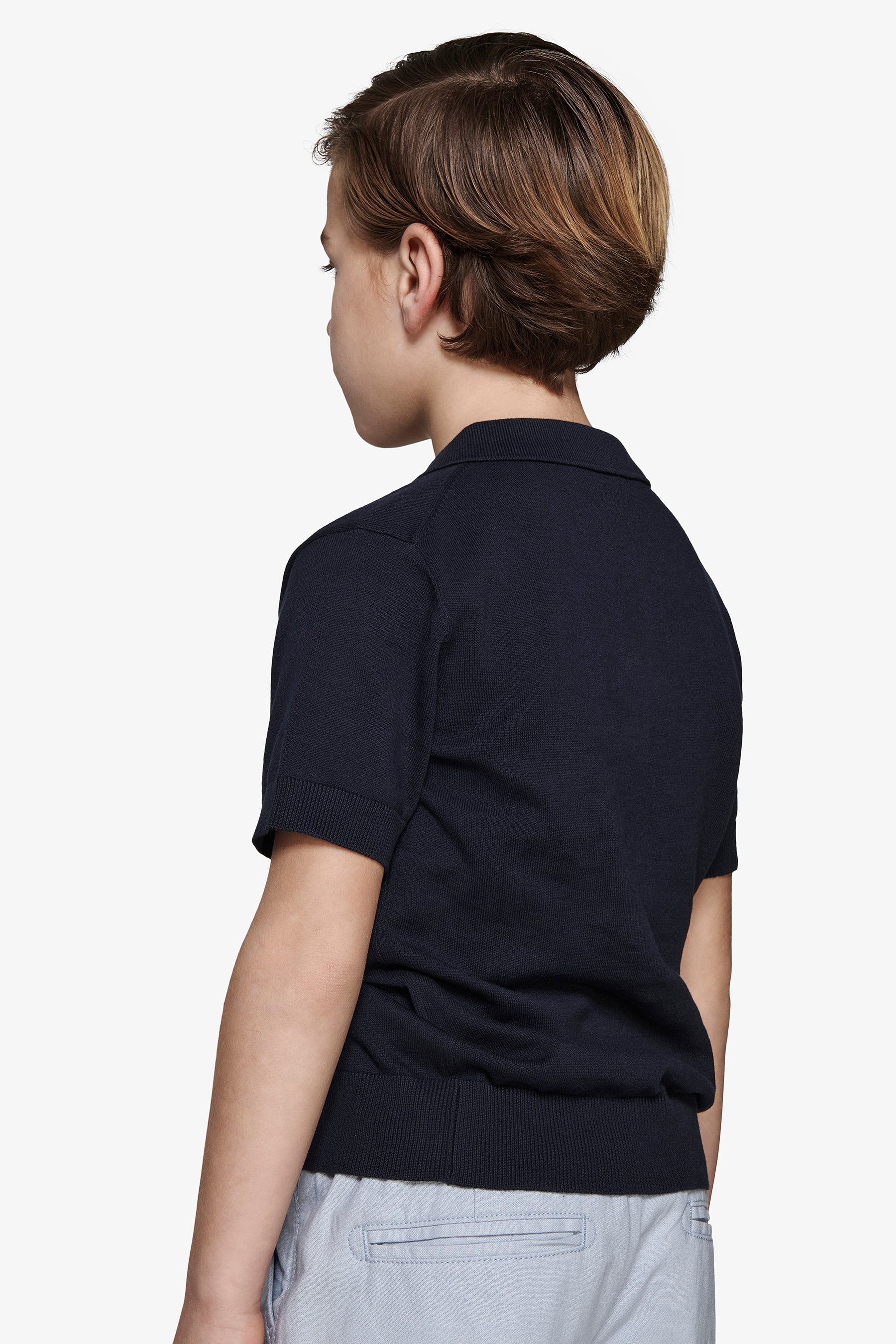 Polo bleu en maille Kids