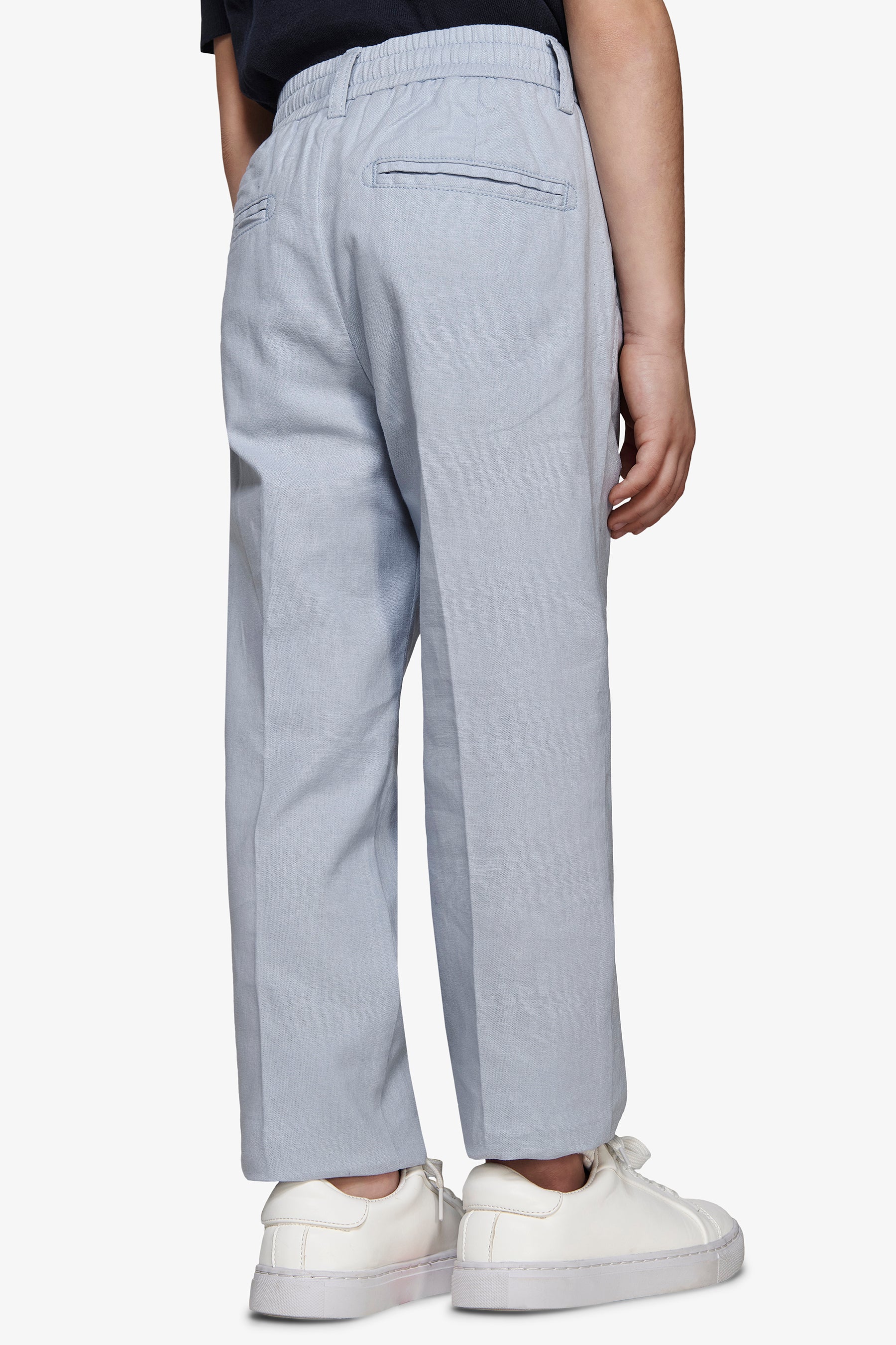 Pantalaccio misto lino celeste Kids-Dan John