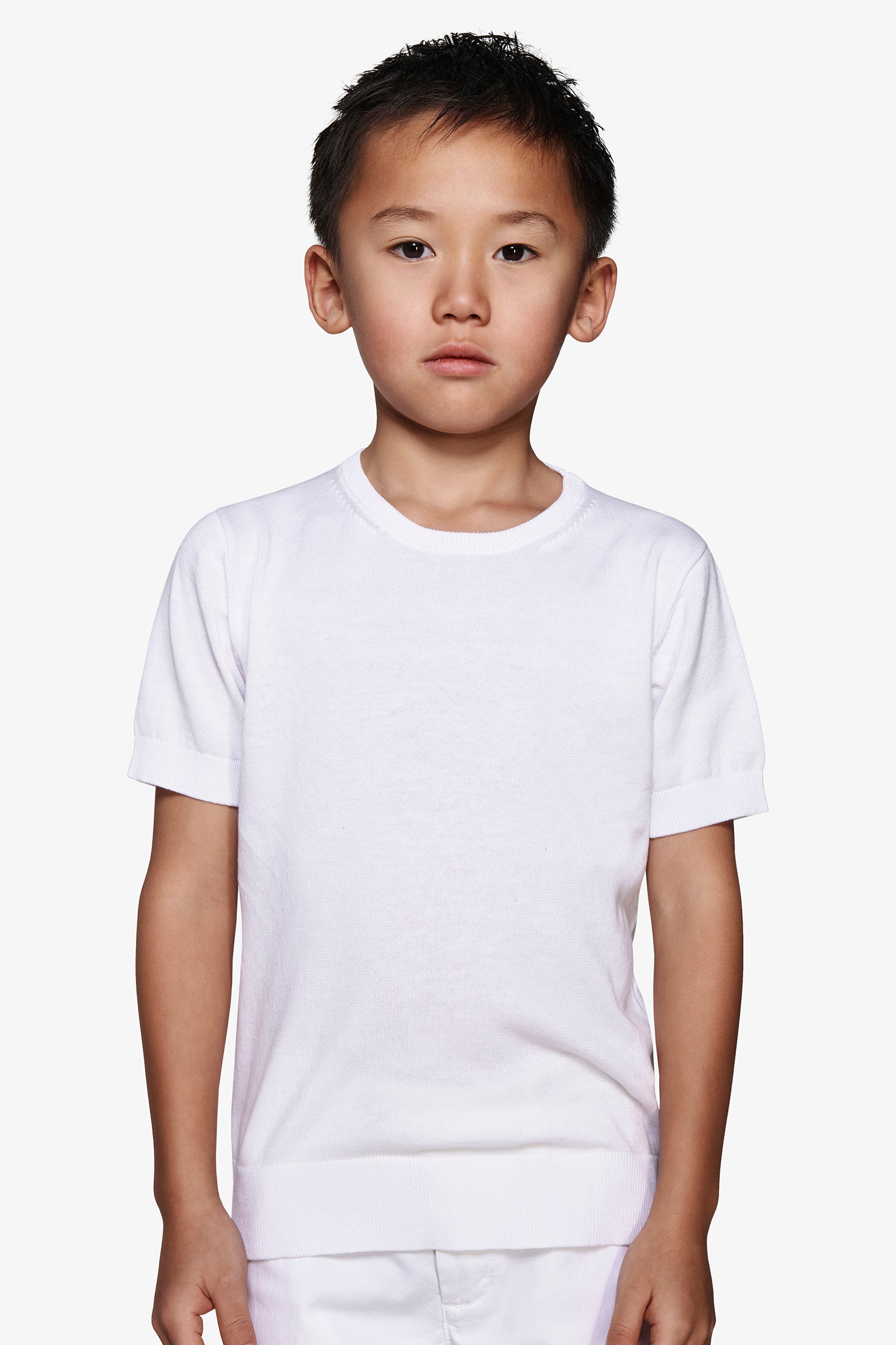 T-shirt blanc en maille Kids