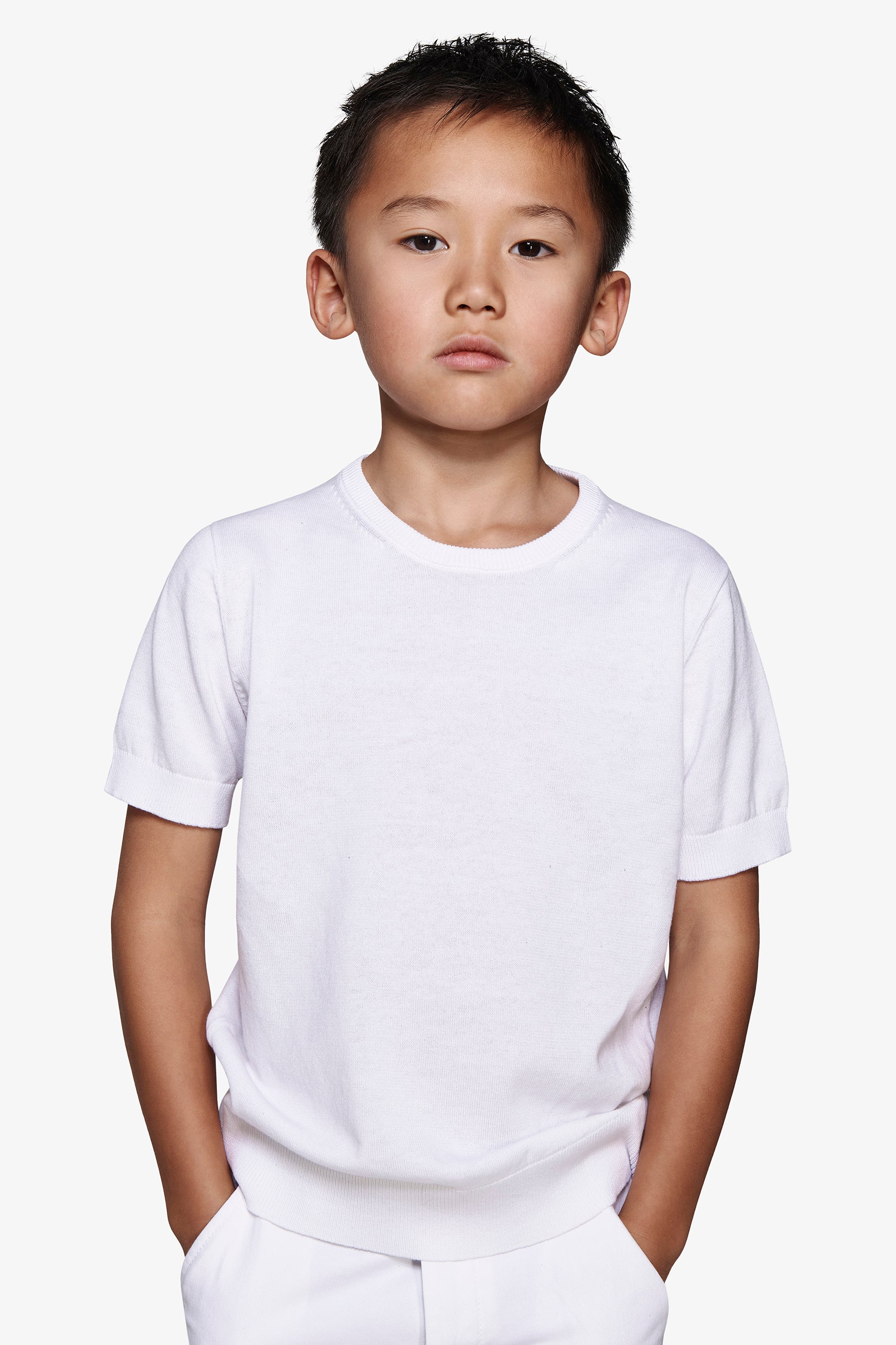 T-shirt in maglia bianca Kids