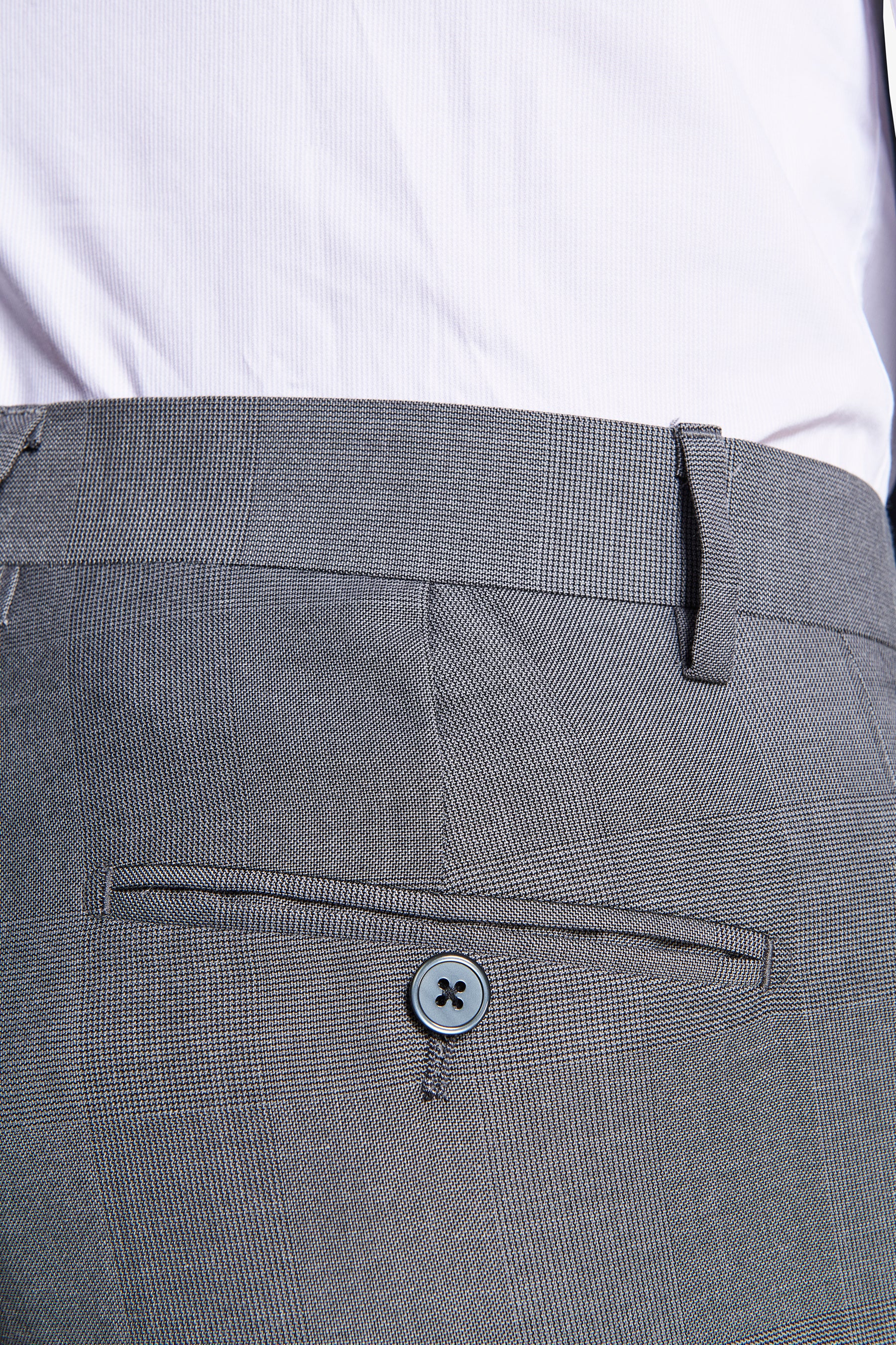 Gray Prince of Wales trousers