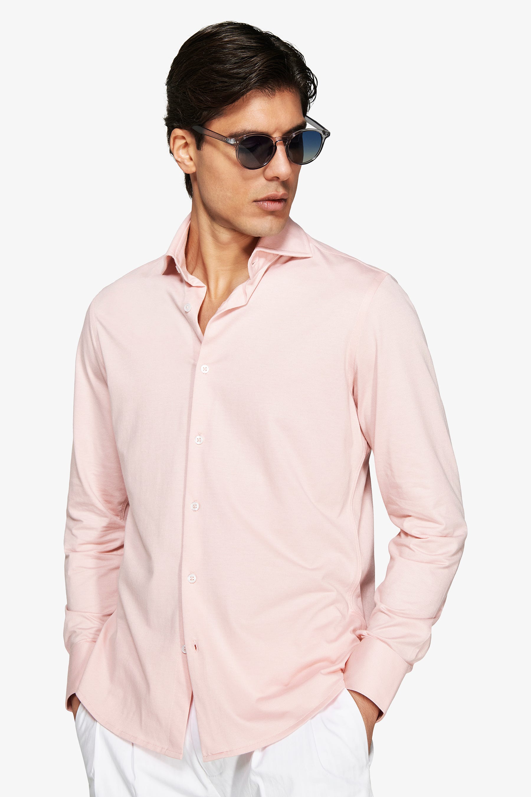 Camicia piquet rosa-Dan John