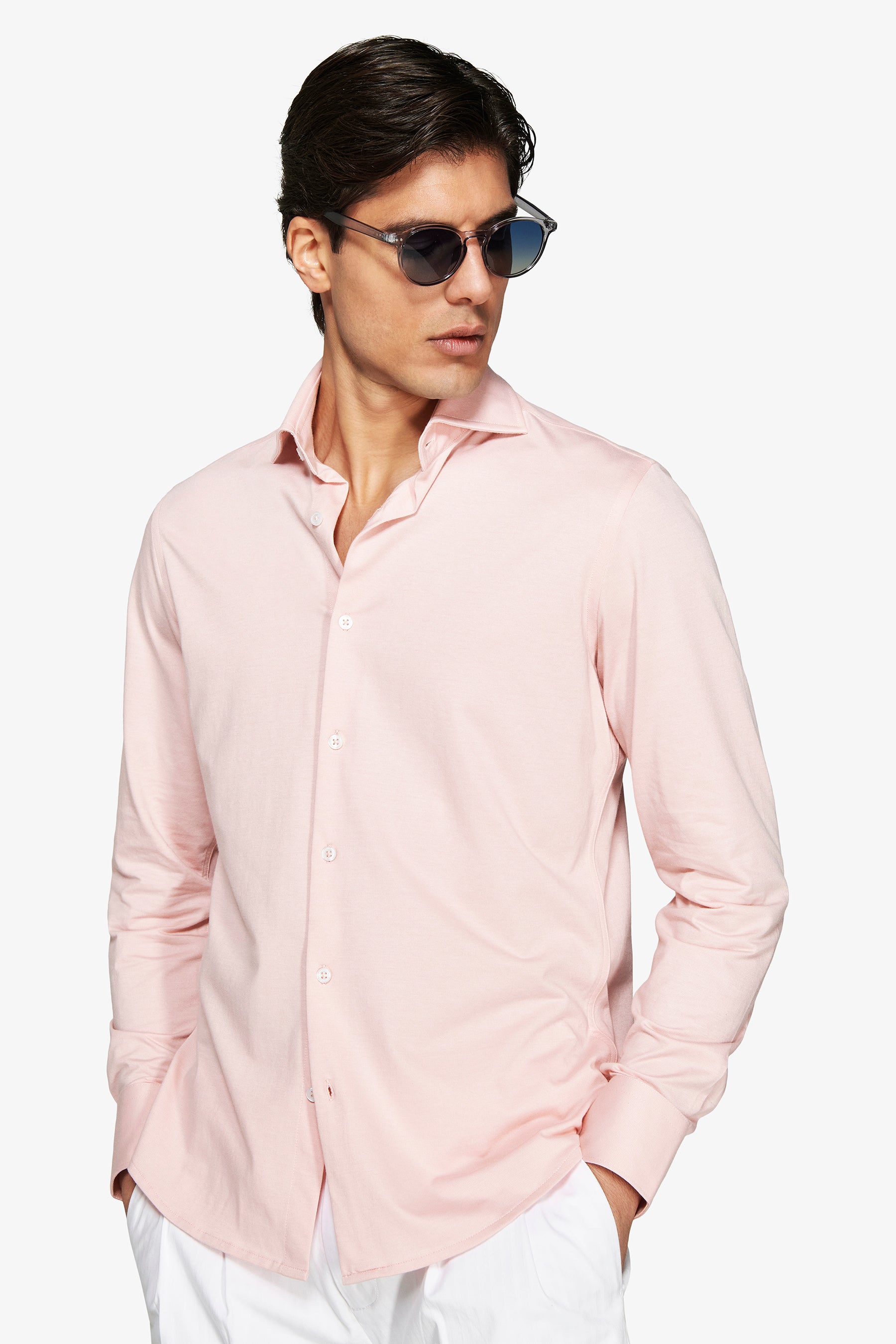 Camicia piquet rosa