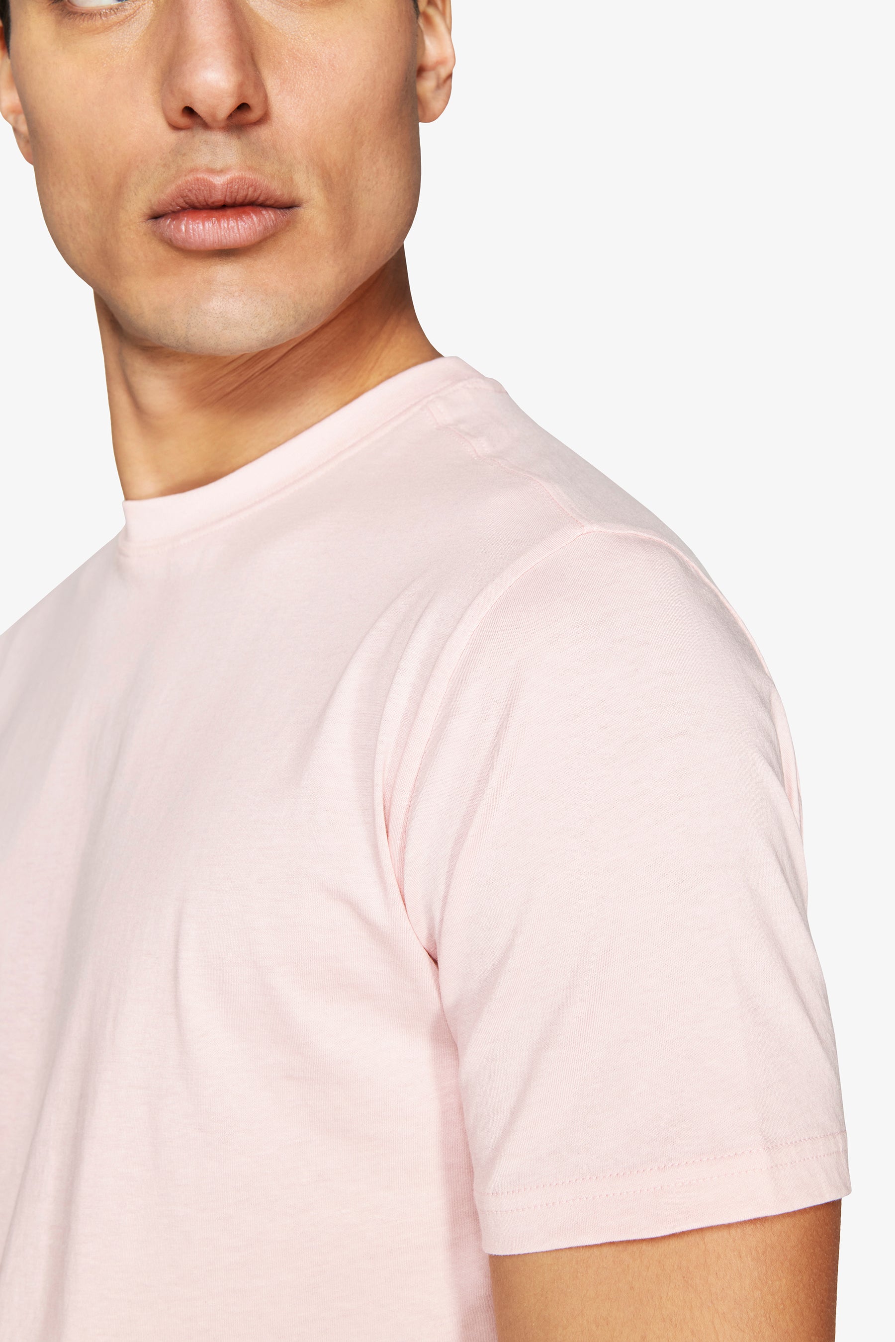 T-shirt basic in cotone leggero rosa