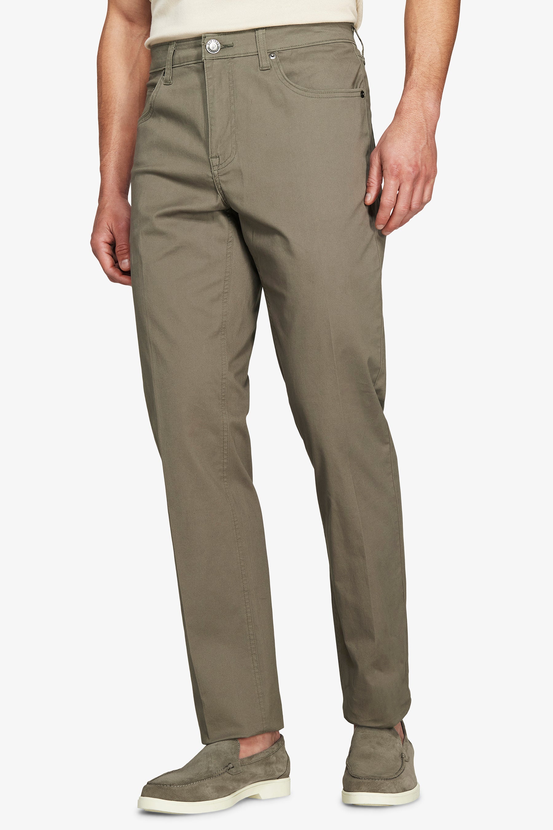 Pantaloni 5 tasche gabardina verdi