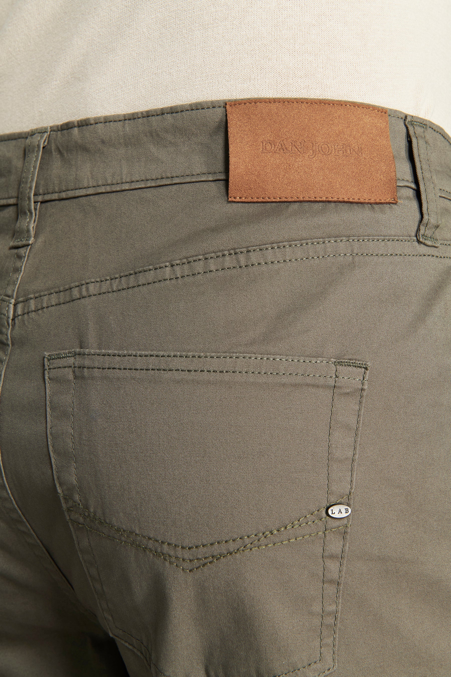 Pantaloni 5 tasche gabardina verdi