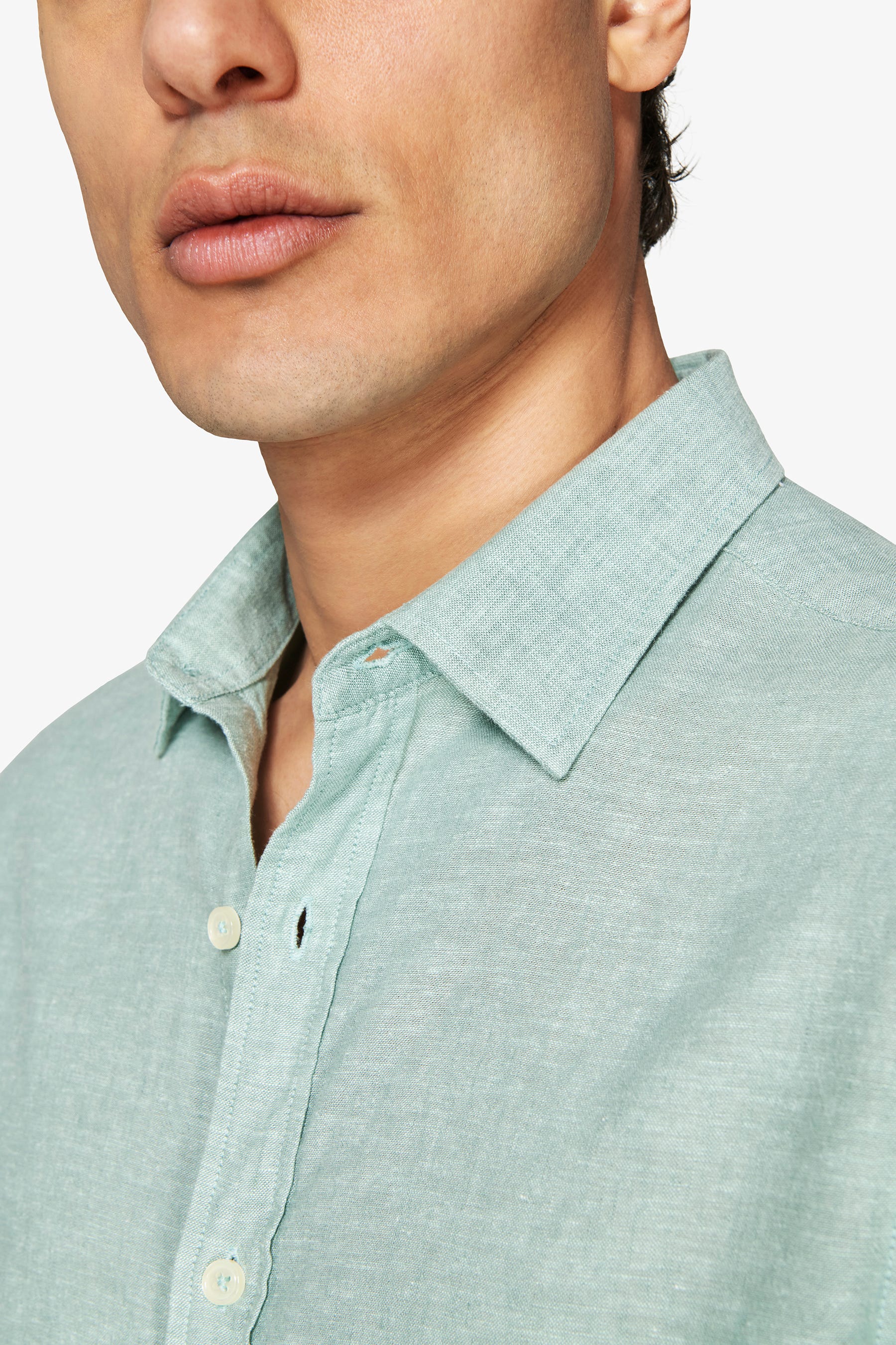 Camicia misto lino relaxed salvia-Dan John