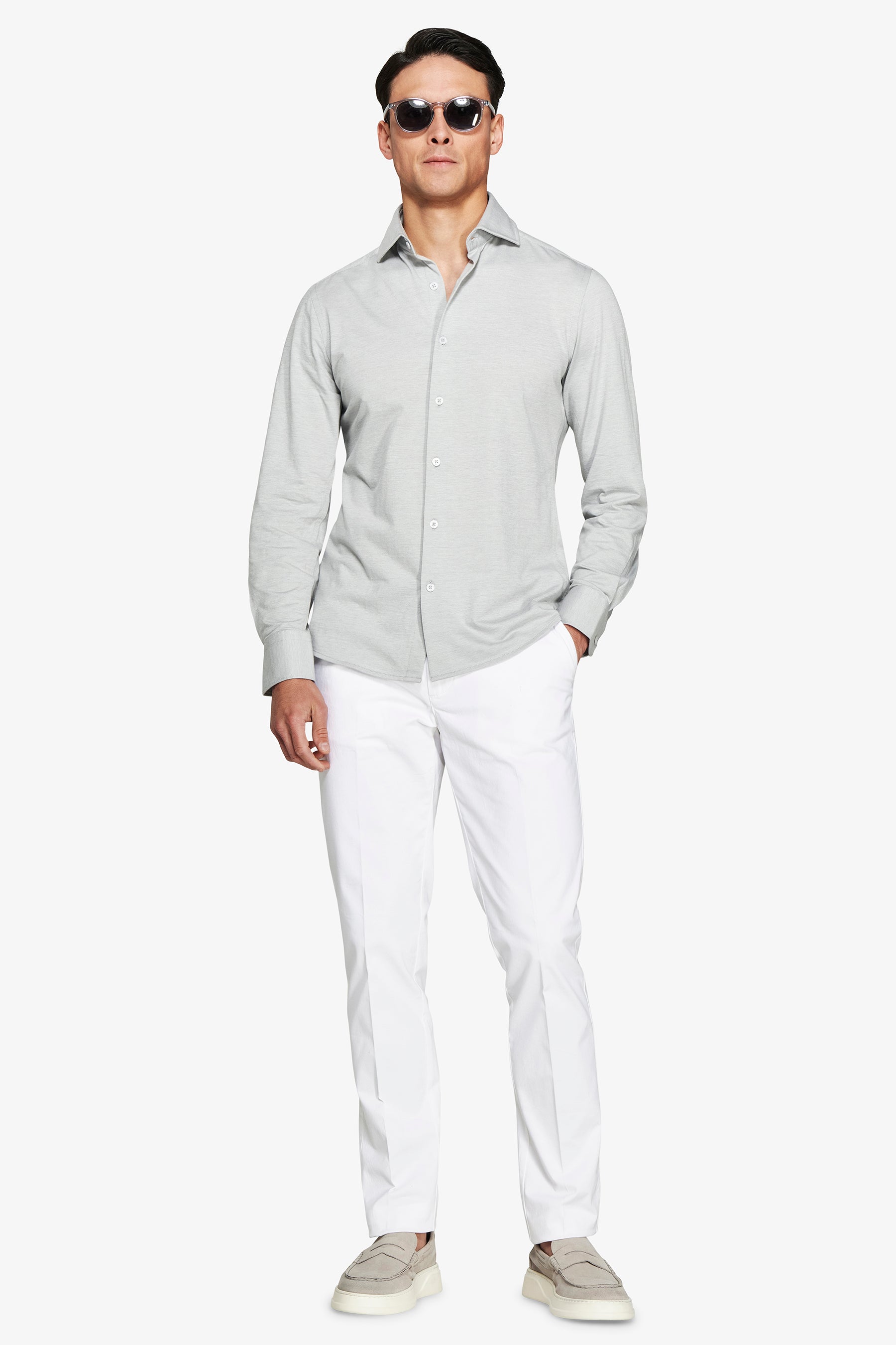 Camicia piquet grigia-Dan John