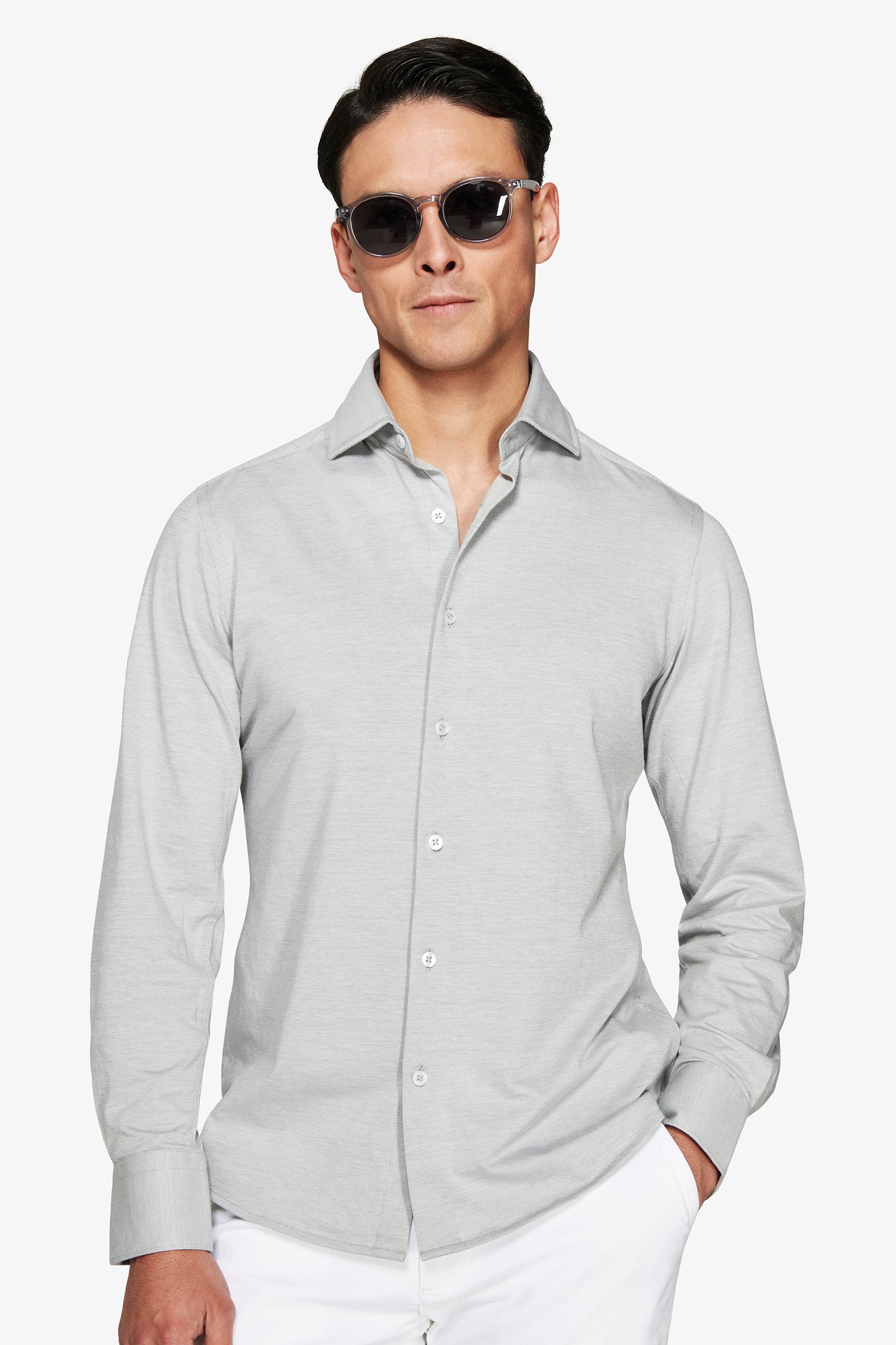 Camicia piquet grigia-Dan John