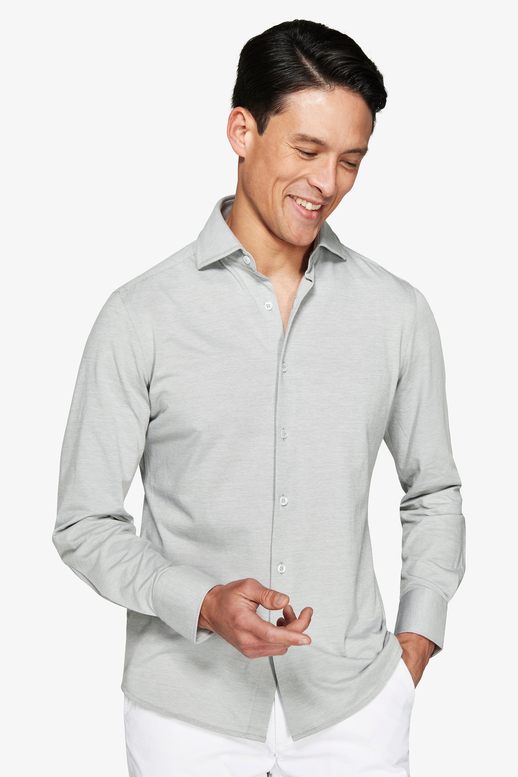 Camicia piquet grigia