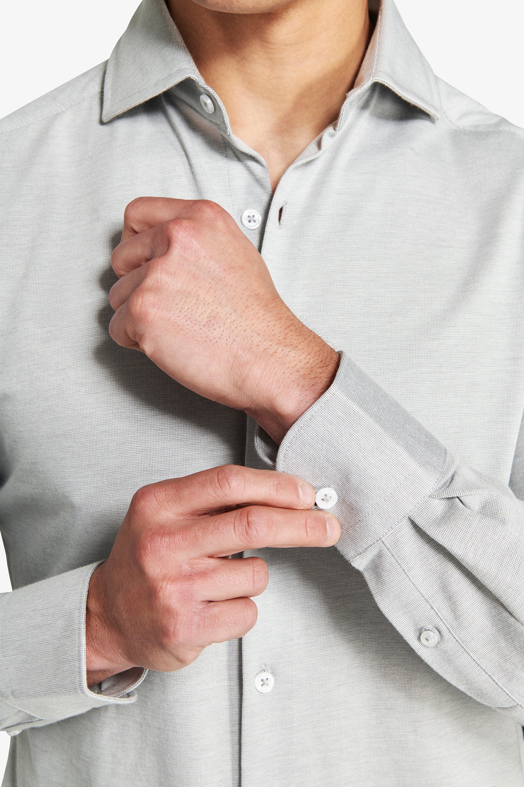 Camicia piquet grigia-Dan John
