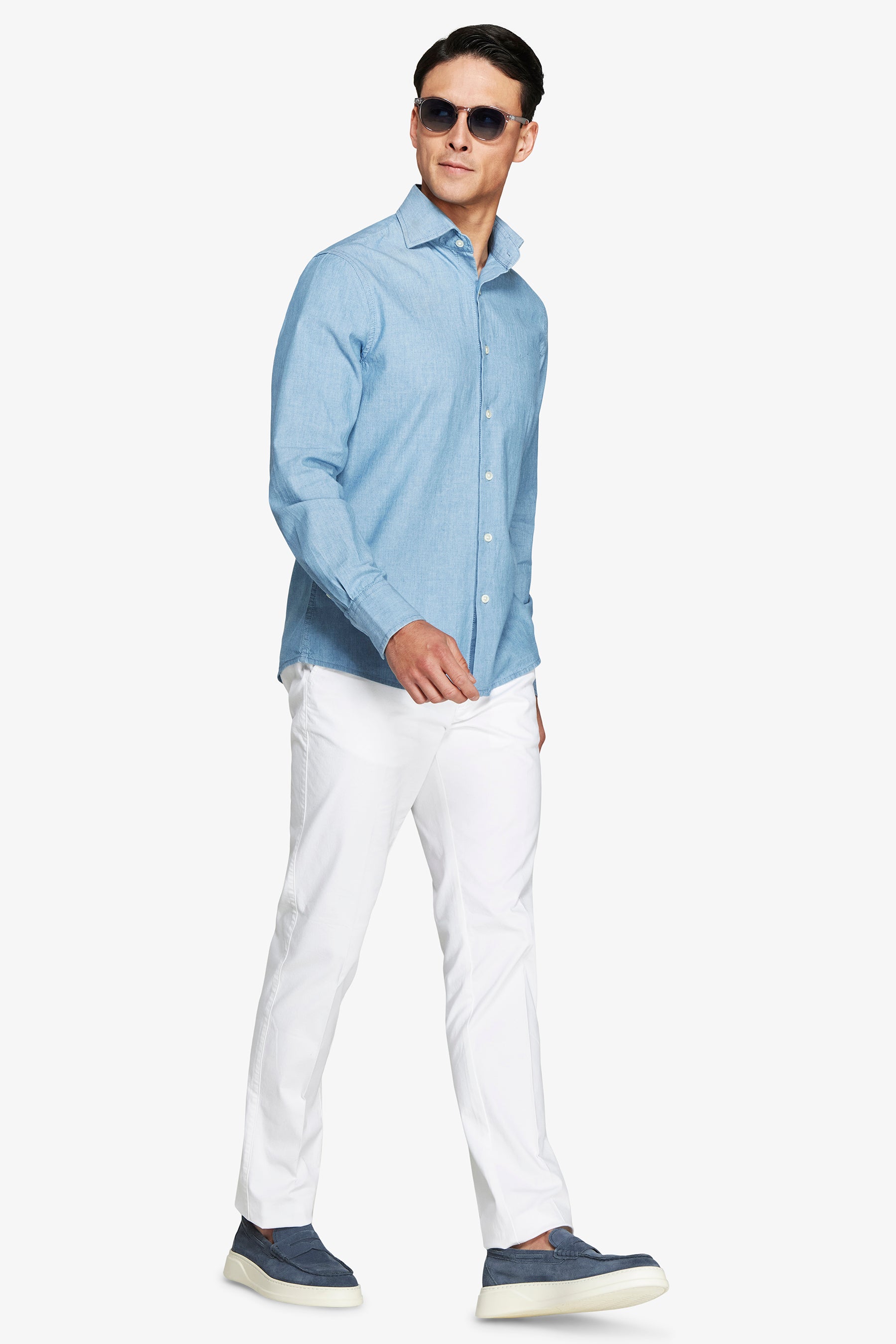 Light wash denim shirt