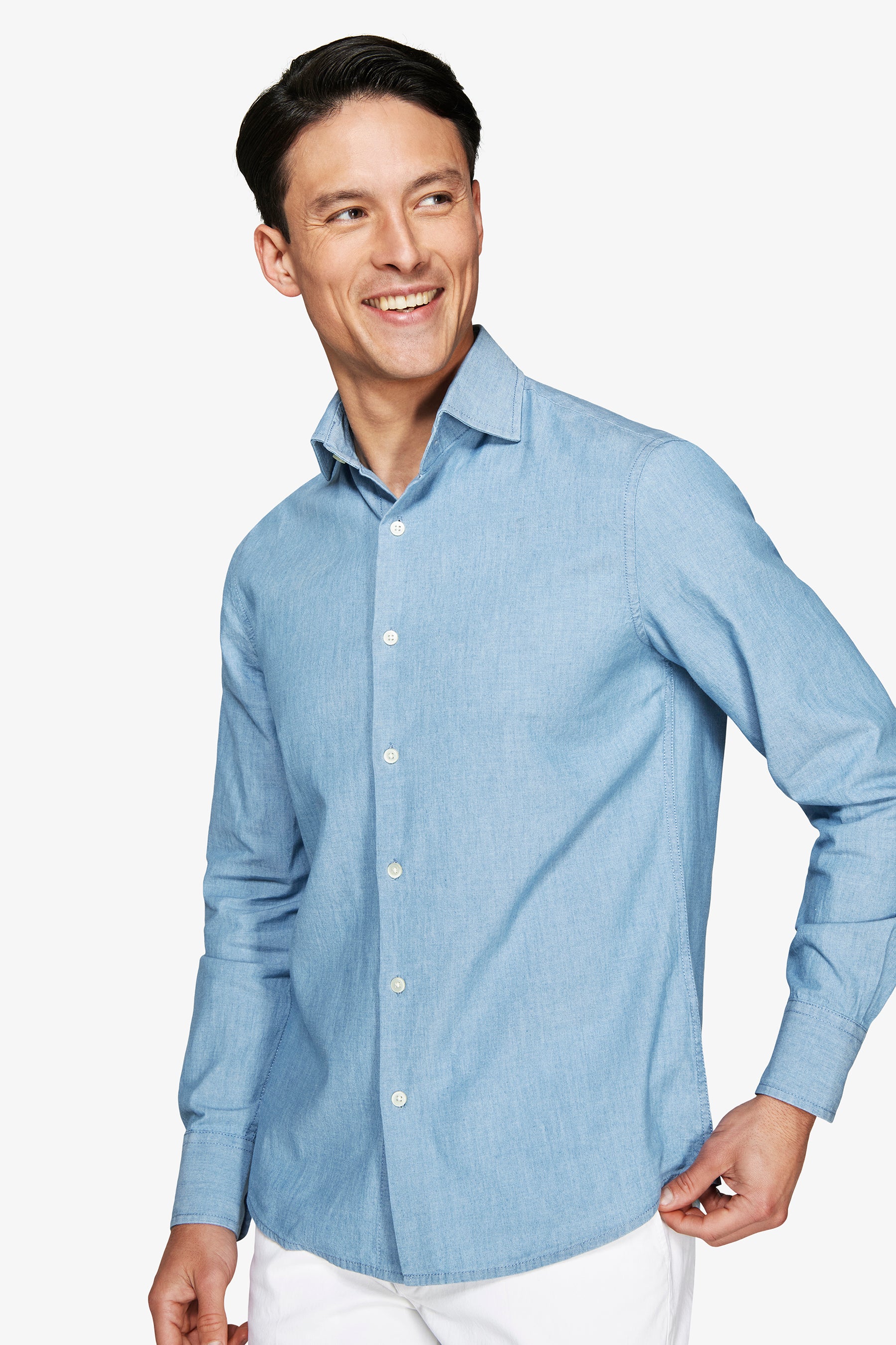 Camicia denim lavaggio chiaro