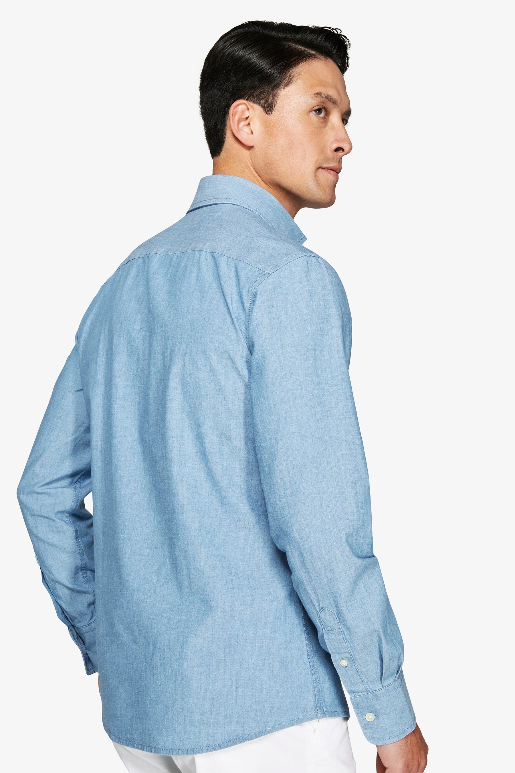 Light wash denim shirt